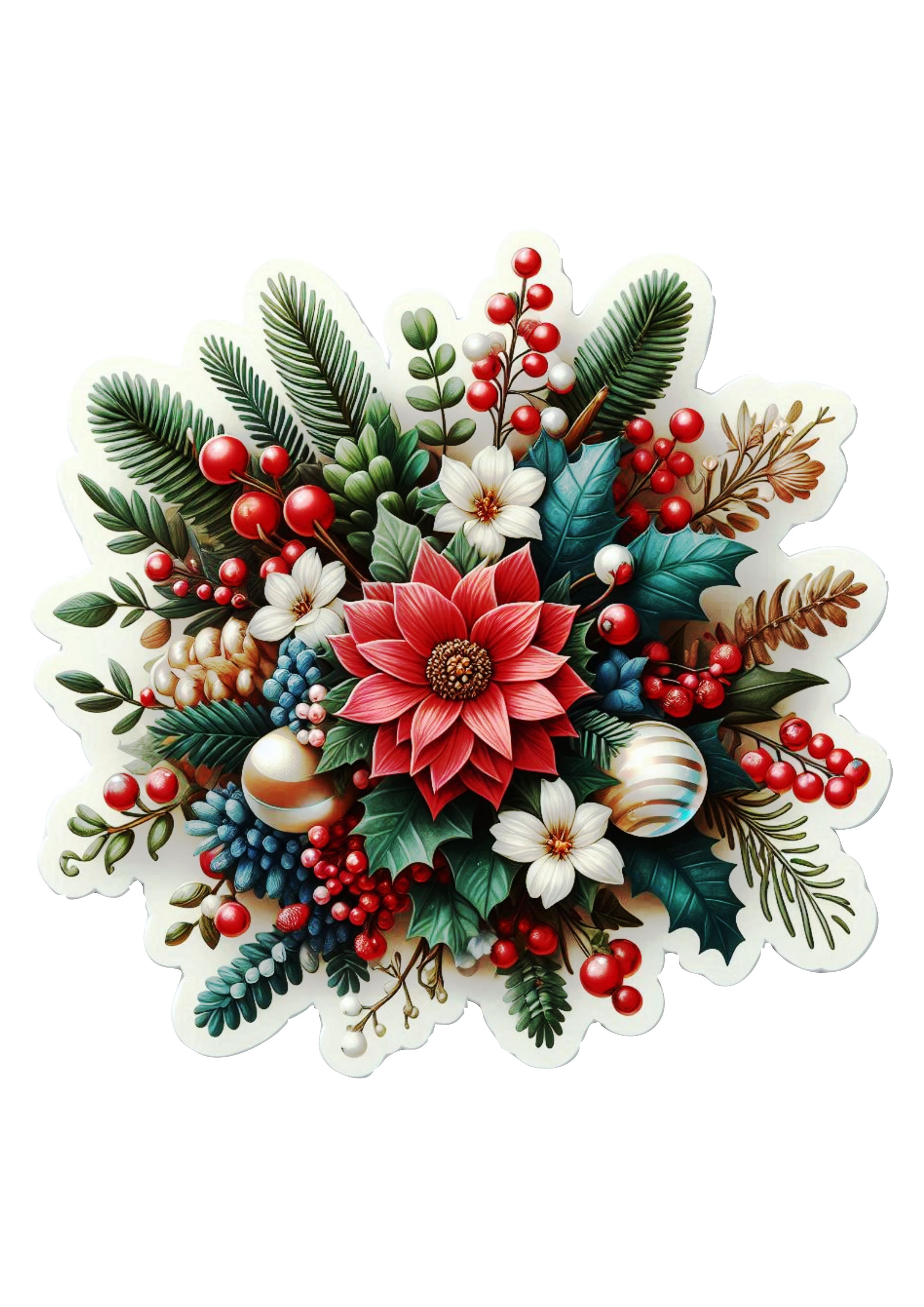 Flower Images for Christmas Decor PNG