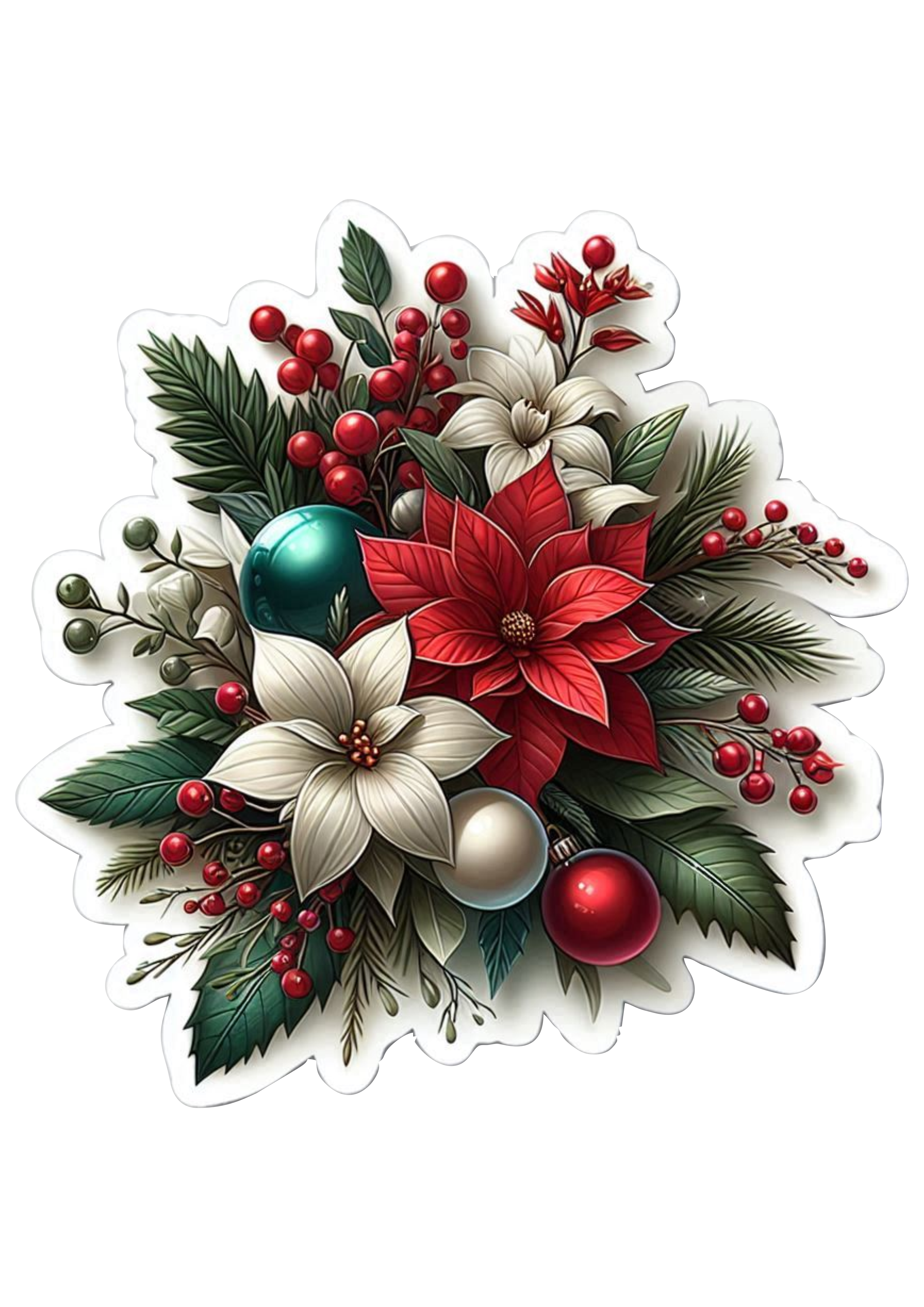 Flower Images for Christmas Decor: Transparent Background PNG