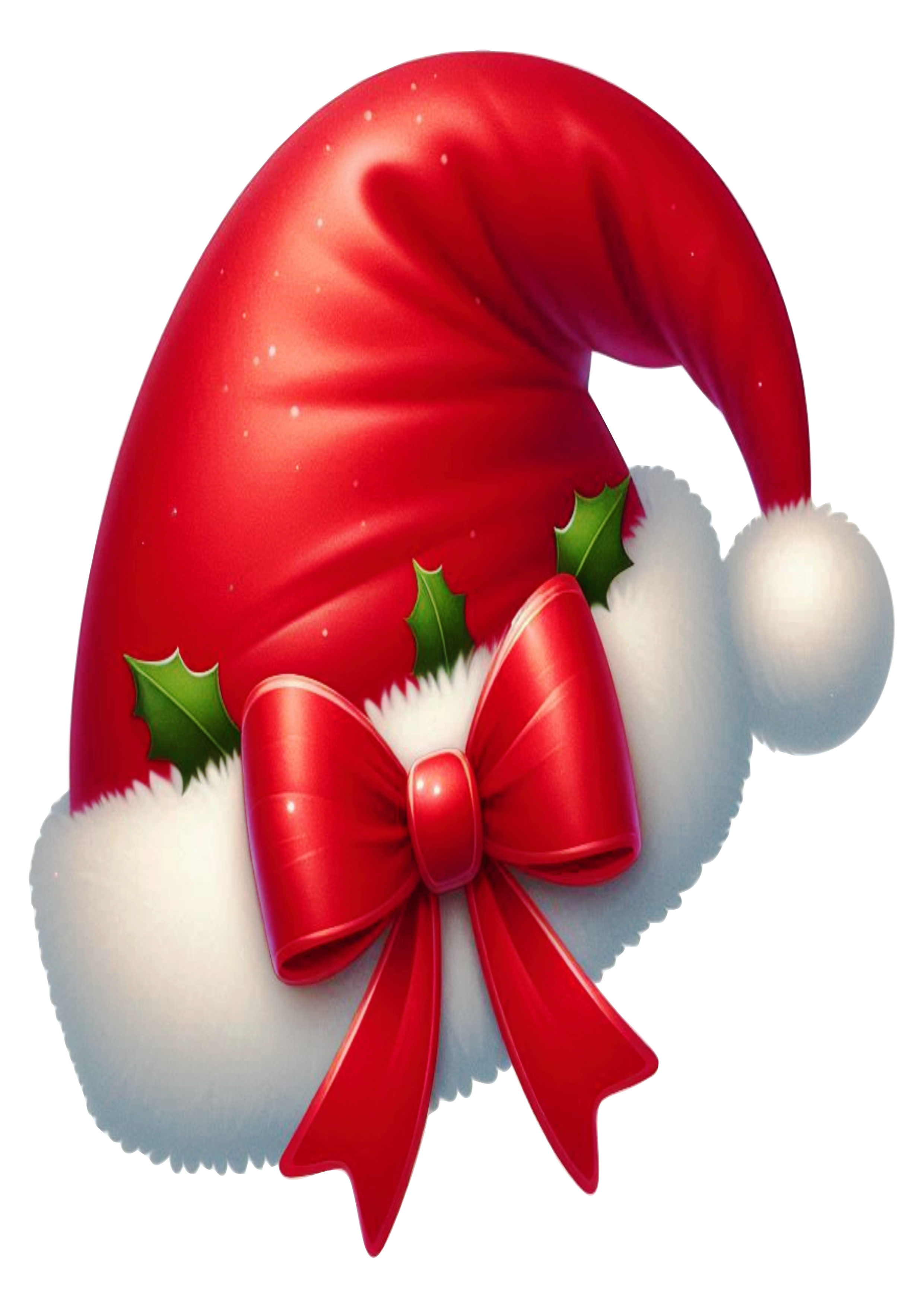 Santa Hat PNG Drawing with Transparent Background