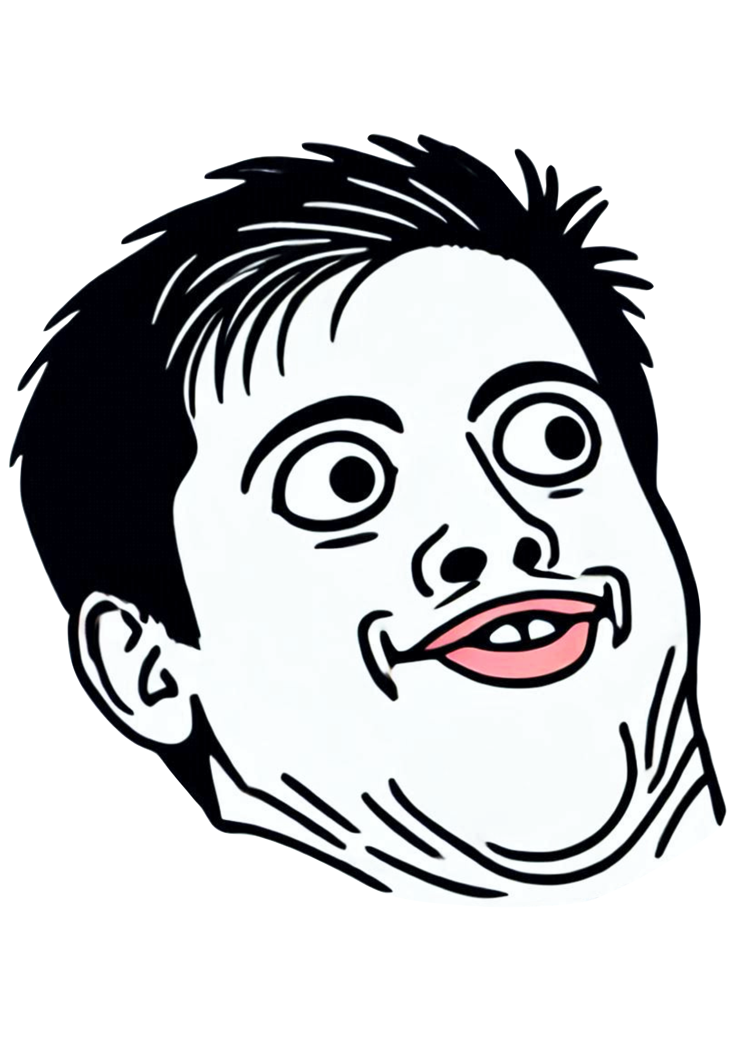 Create Funny Memes with Derp Face: PNG Format Image