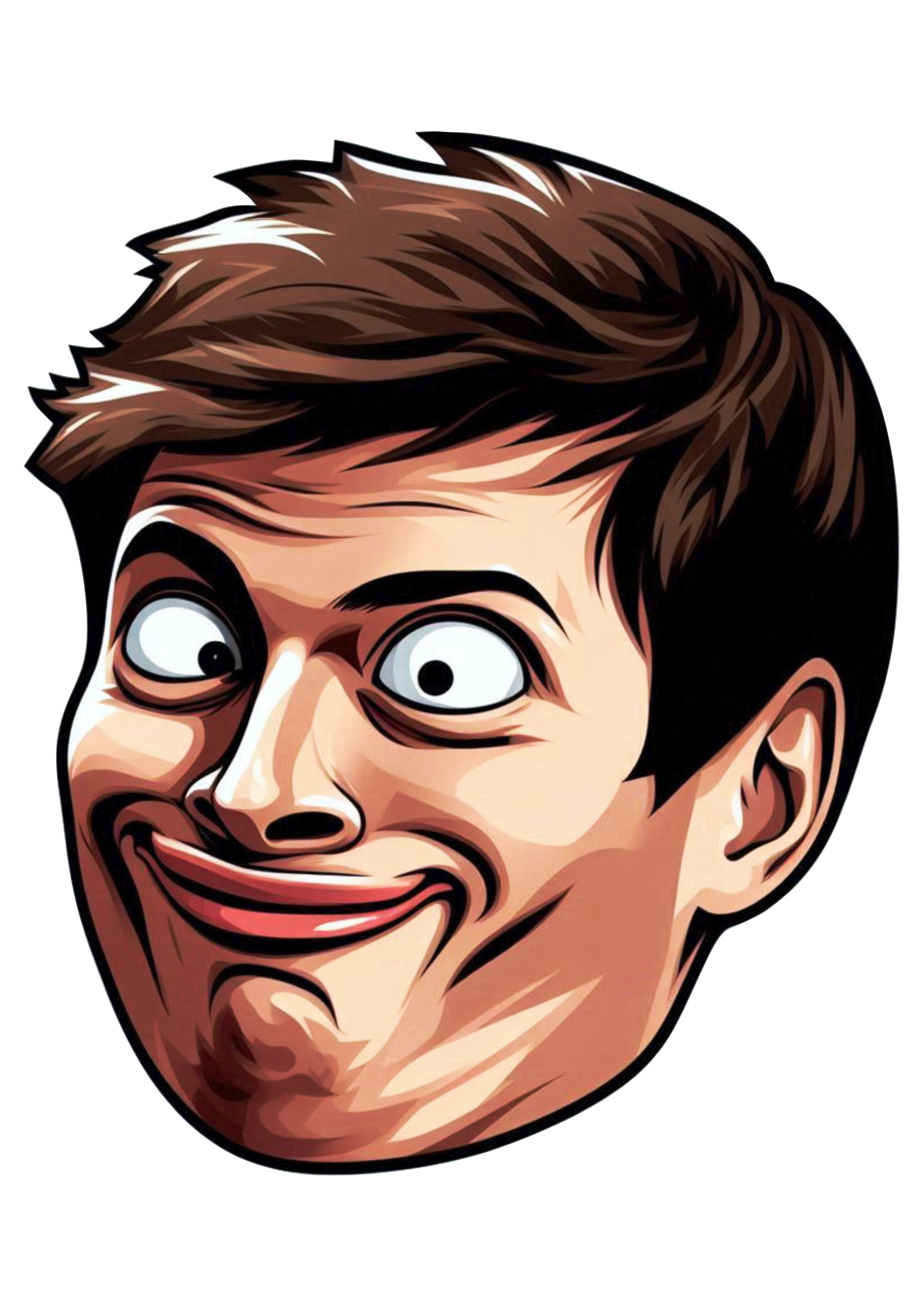 Derp Face Meme: Ideal for creating funny content PNG