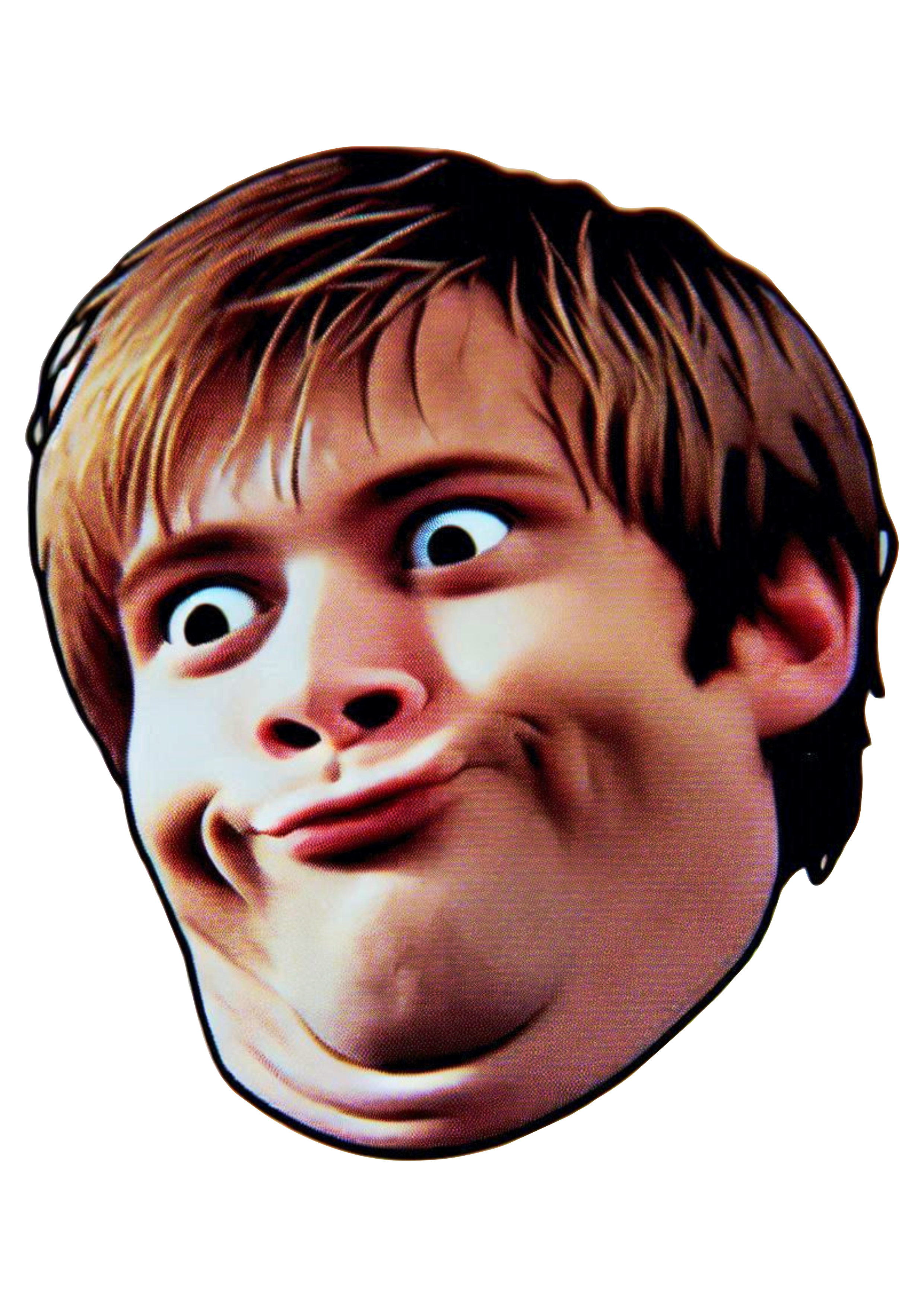 Download Now: Hilarious Derp Face Meme for Stickers and Fun PNG