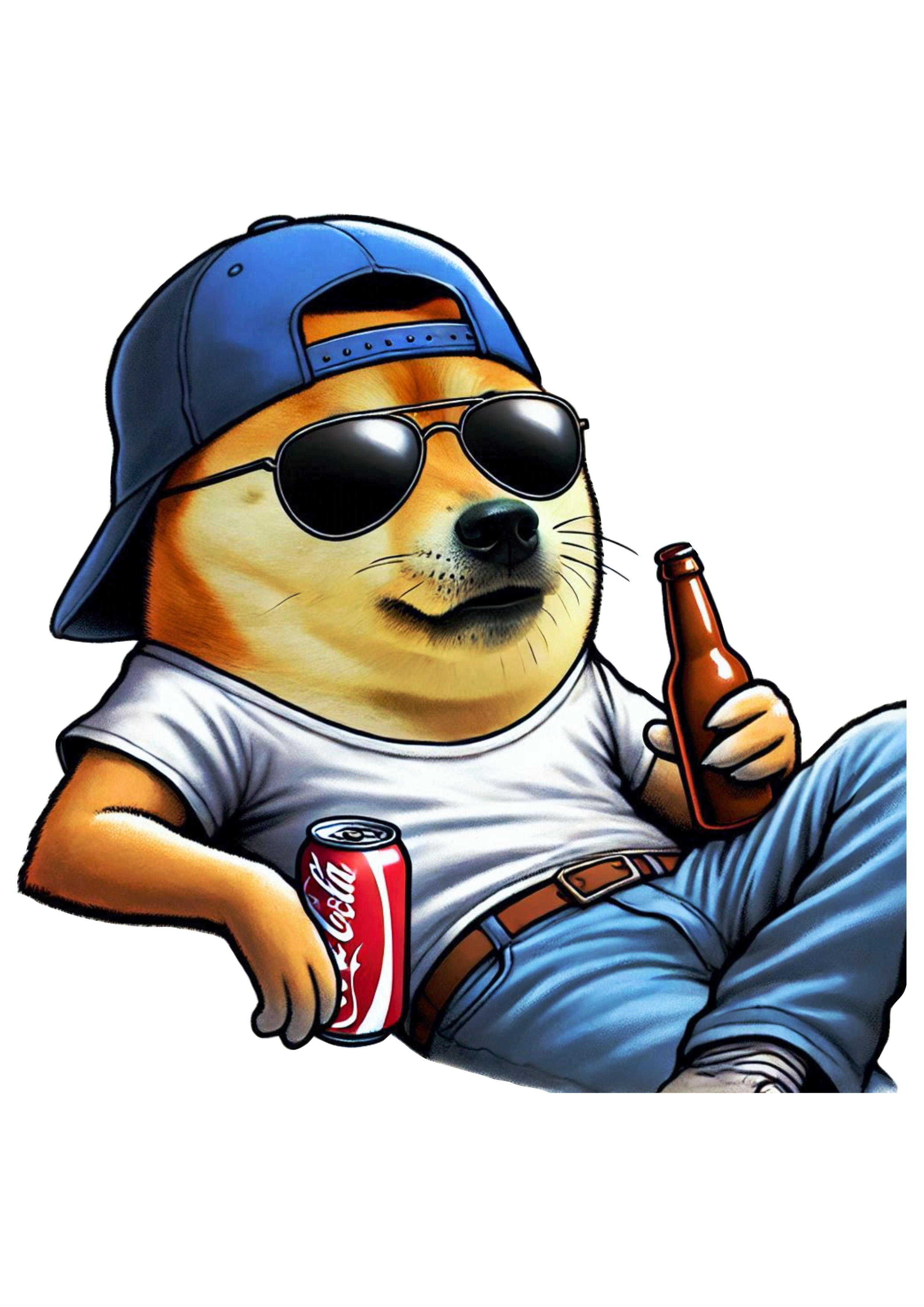 Chill Guy Puppy: A Funny Image to Express Laid-Back Vibes! PNG