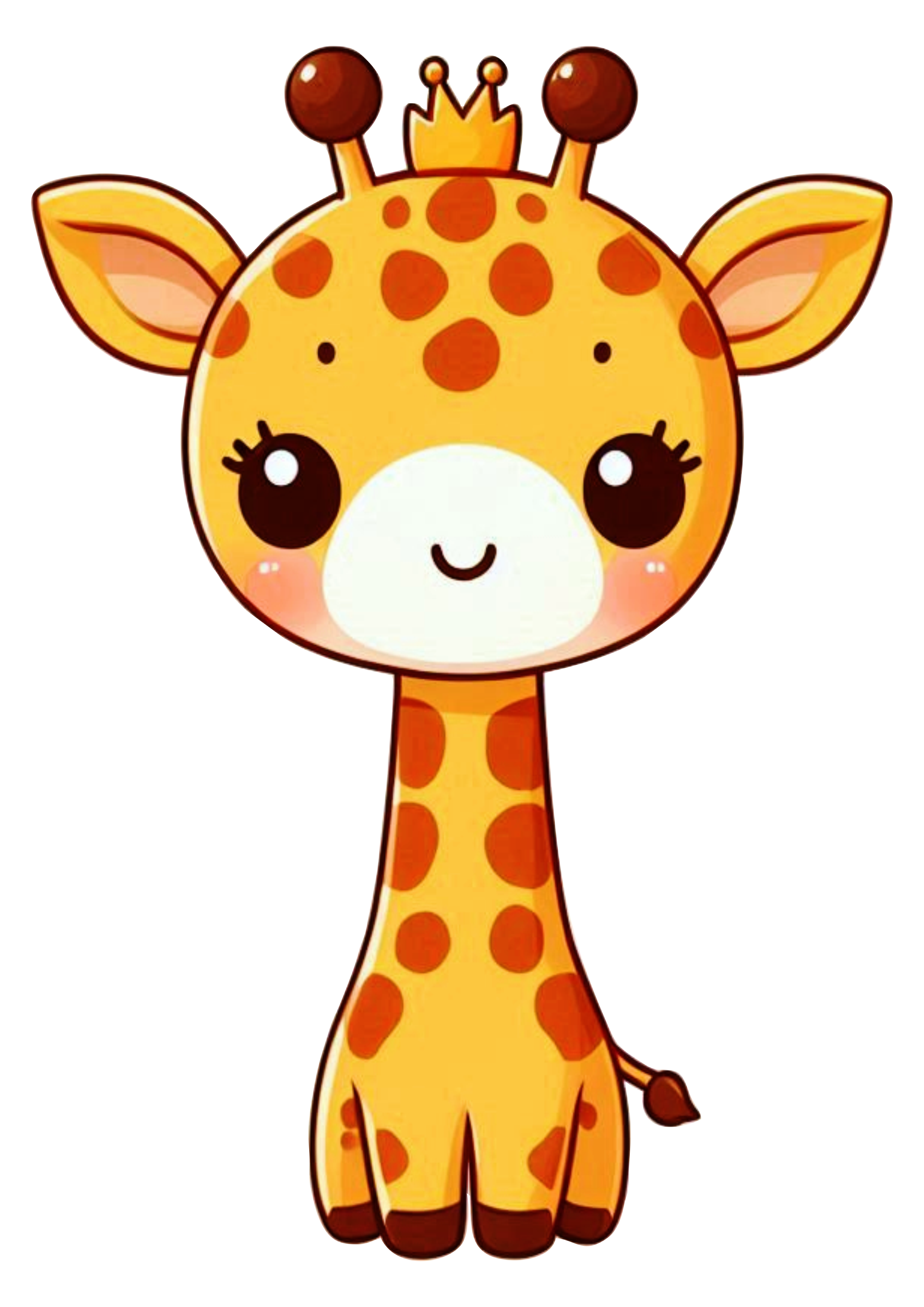 Giraffe Art for Safari Decor PNG