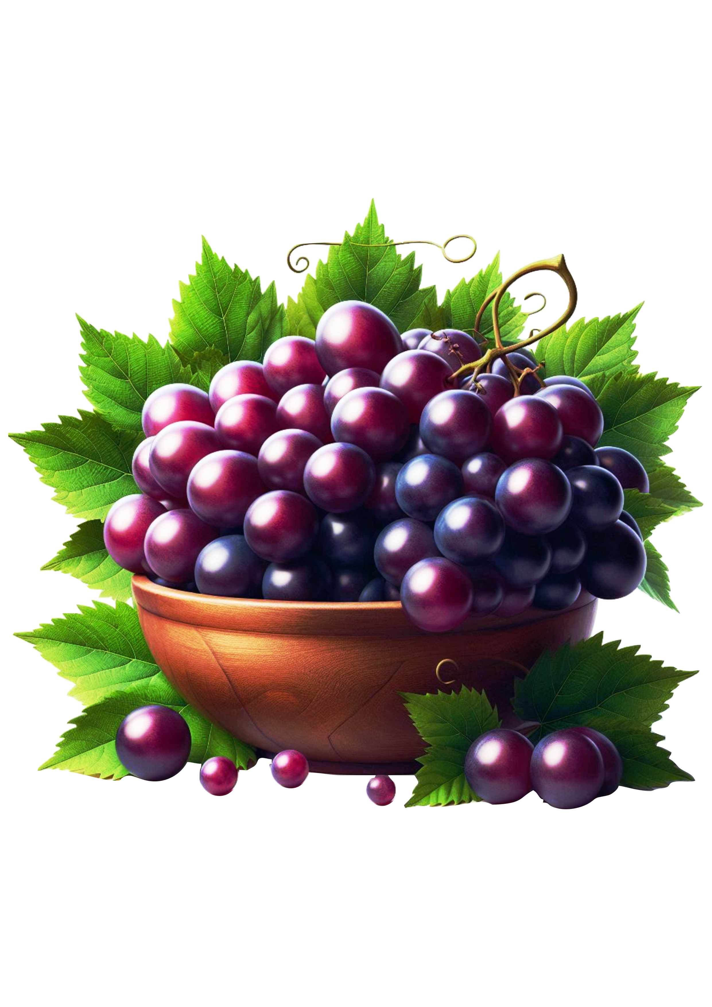 Grapes Clipart PNG: Ideal for Design and Printing Projects