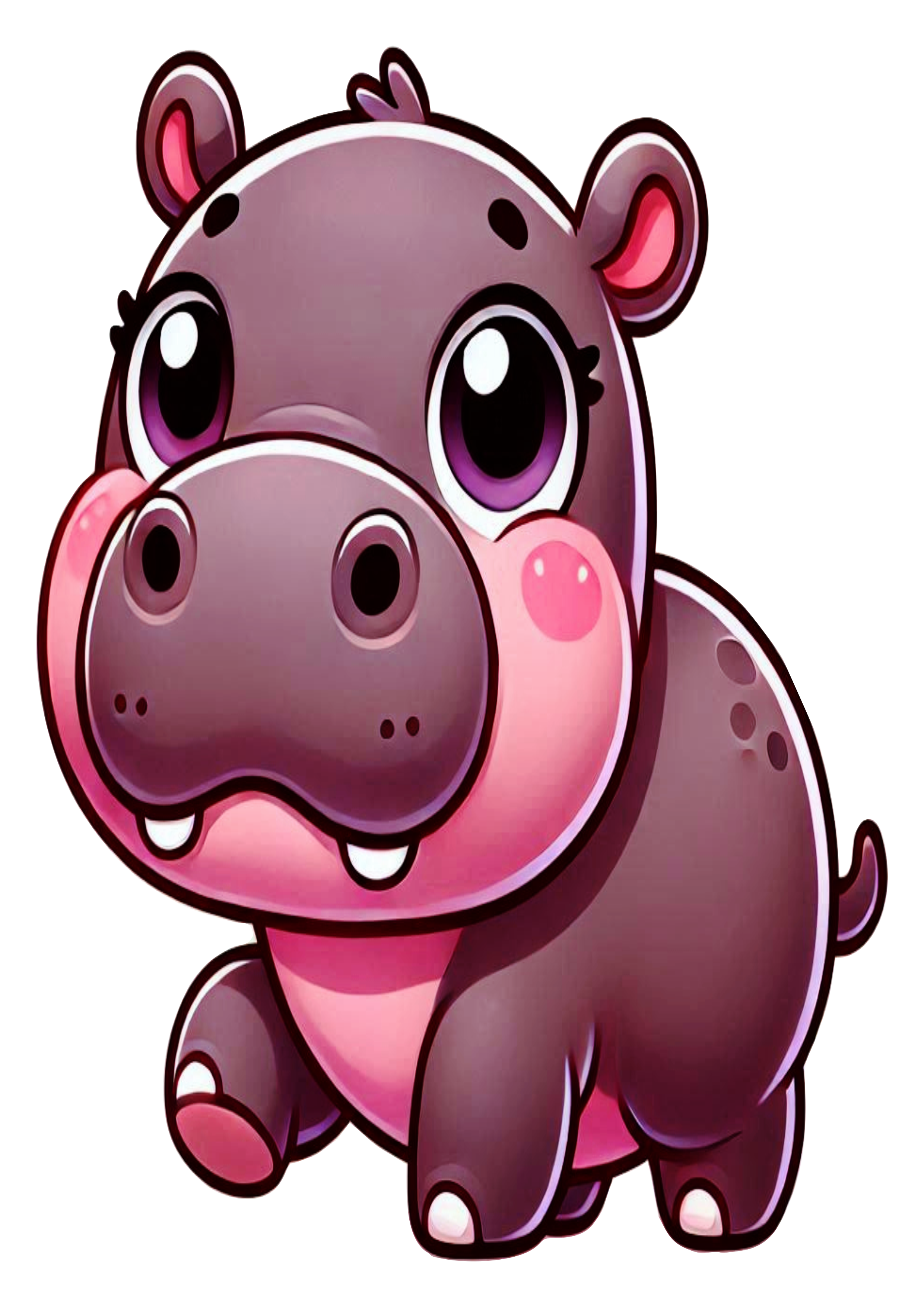 Safari-Style Hippo: Perfect for Invitations and Decorations PNG