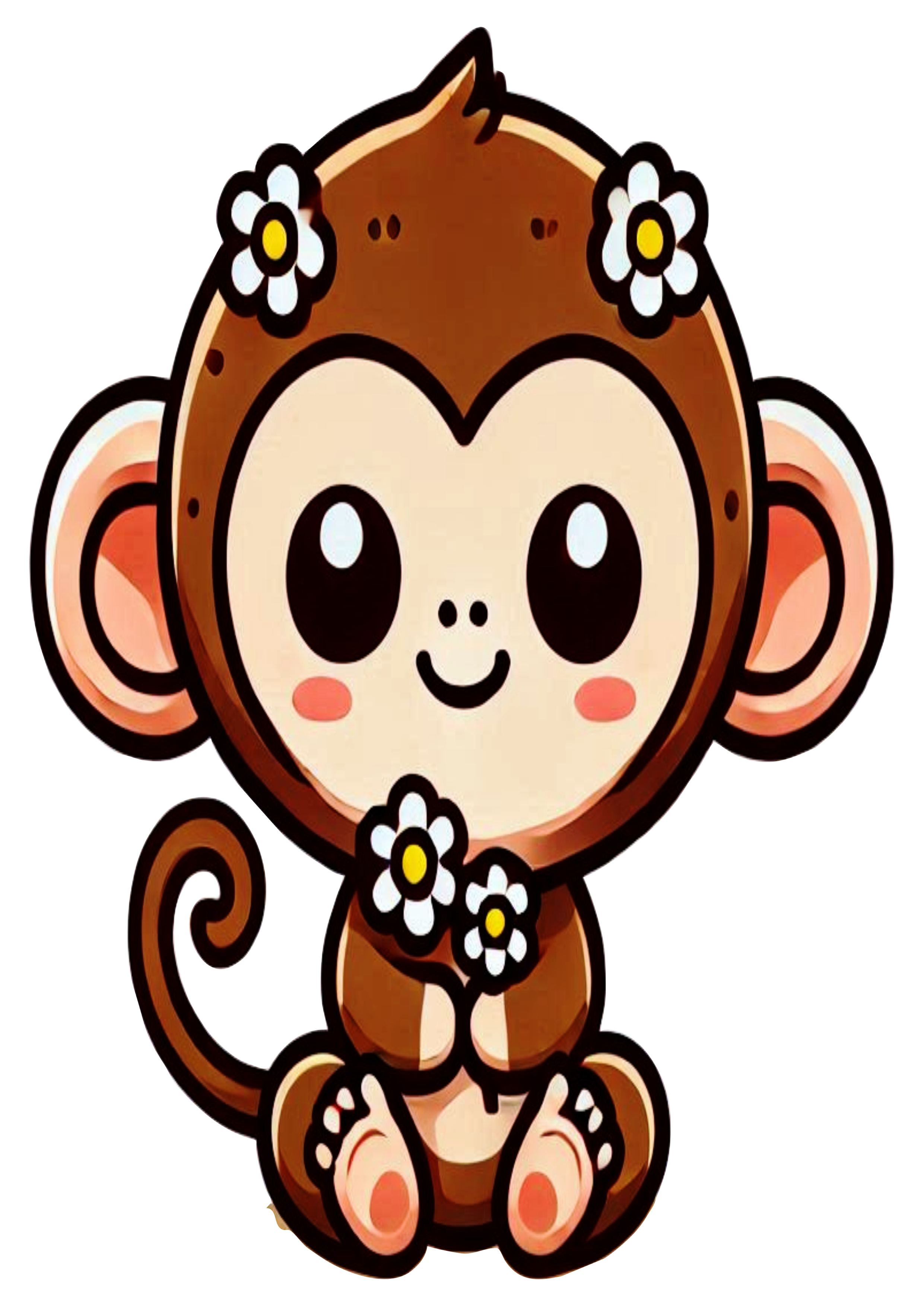 Safari Decor: Monkey Drawing Image for Your Party PNG