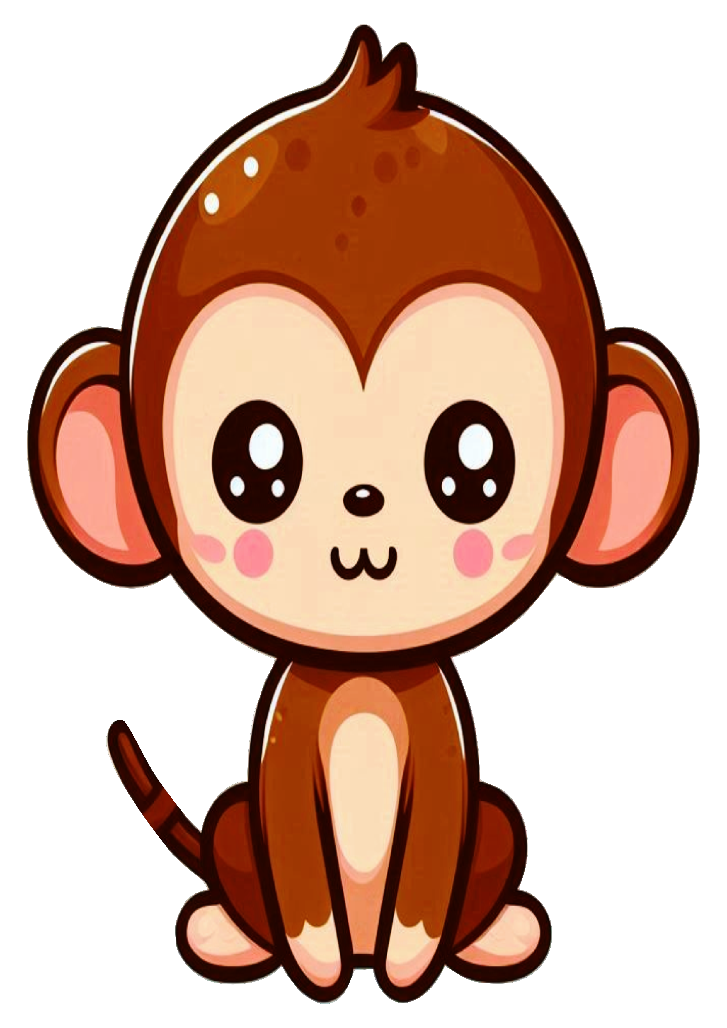 Safari Decoration with Monkey Drawing: Perfect for Parties and Events PNG