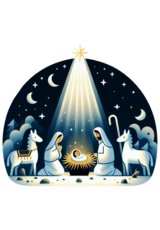 nativity scene Jesus Christ simple drawing