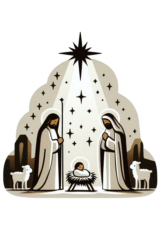 nativity scene Jesus Christ simple drawing2