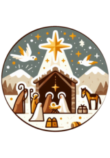 nativity scene Jesus Christ simple drawing7