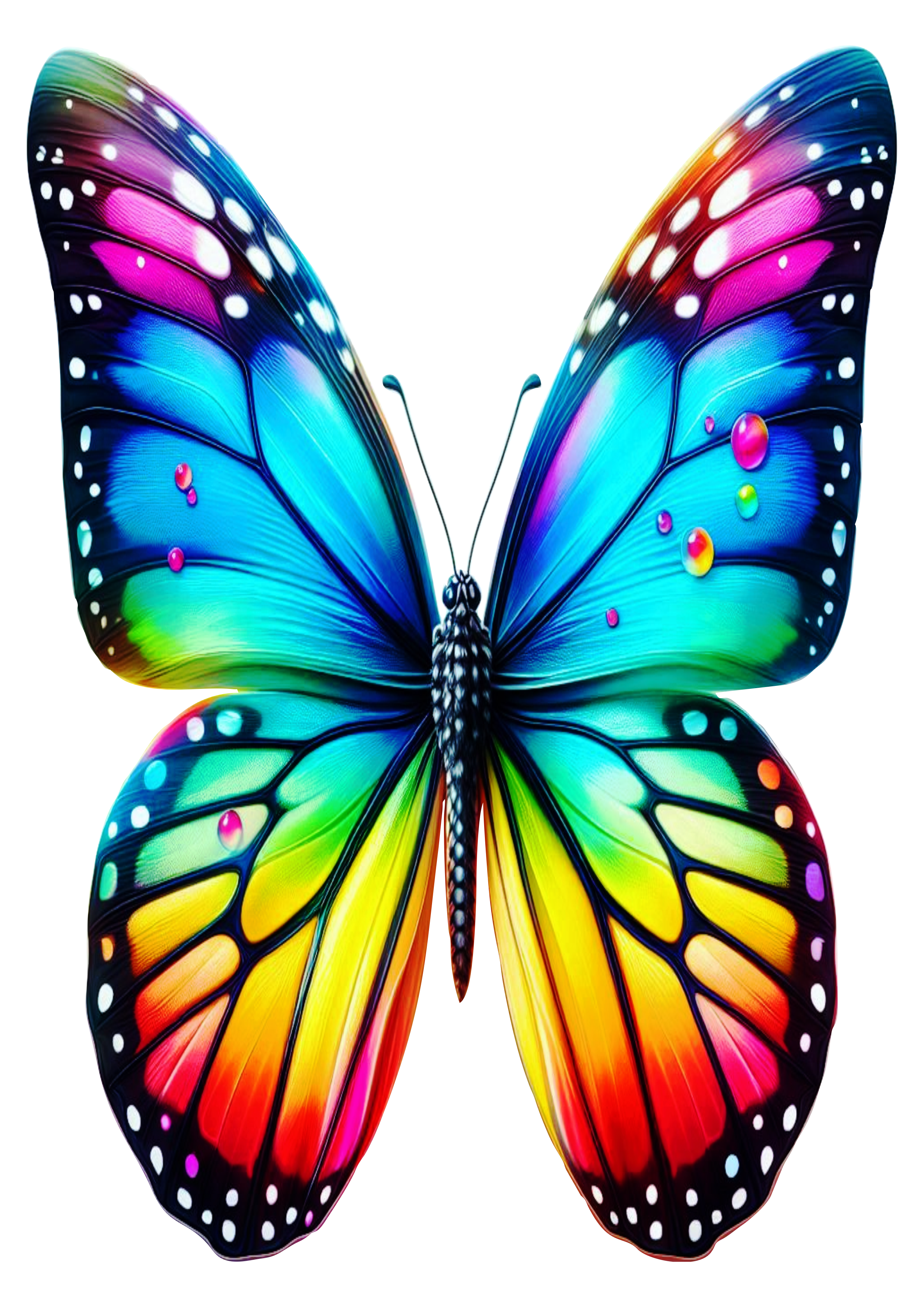 Rainbow Butterfly PNG: Add Color and Life to Your Creations