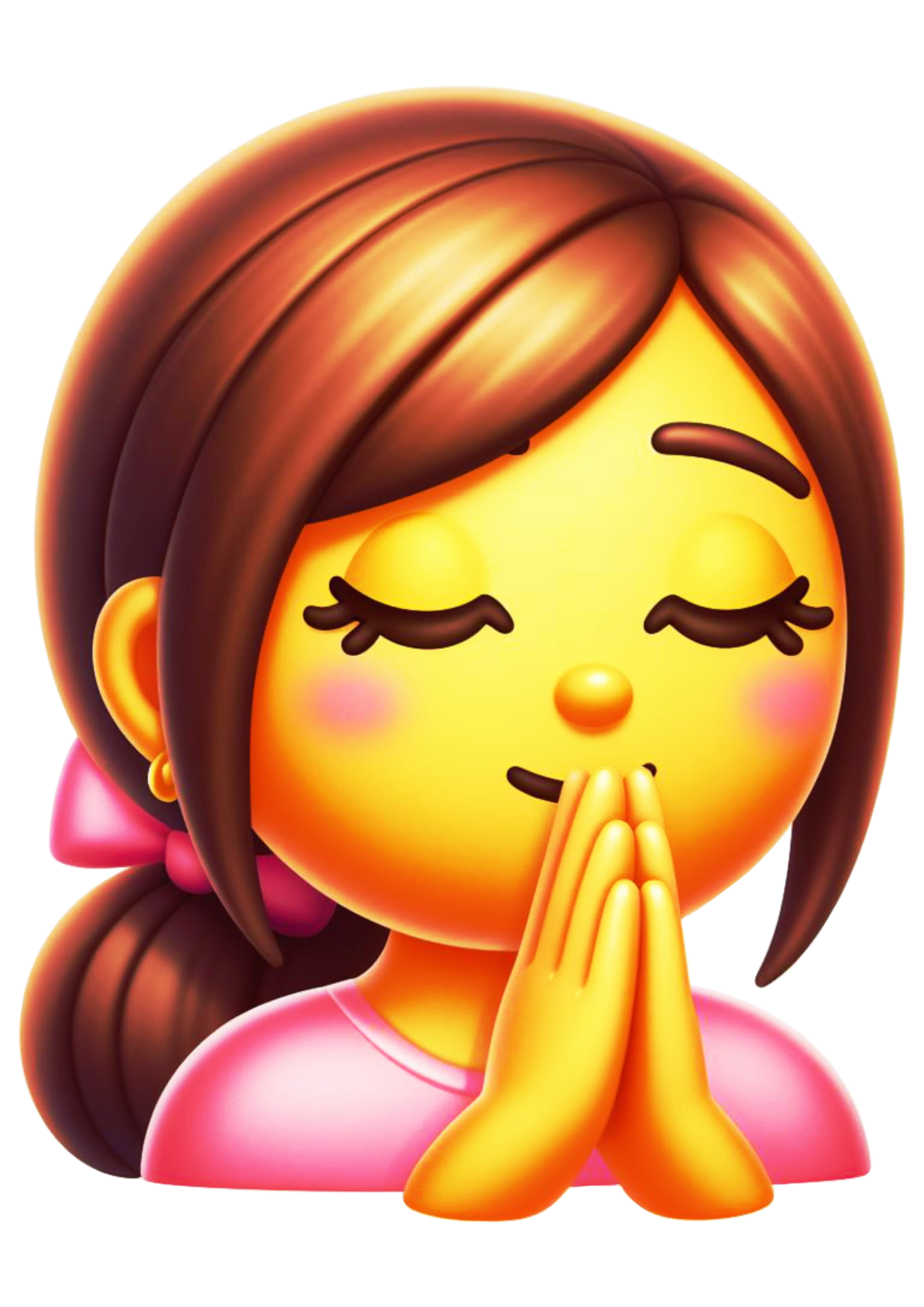 Praying Woman Emoji: Transparent PNG