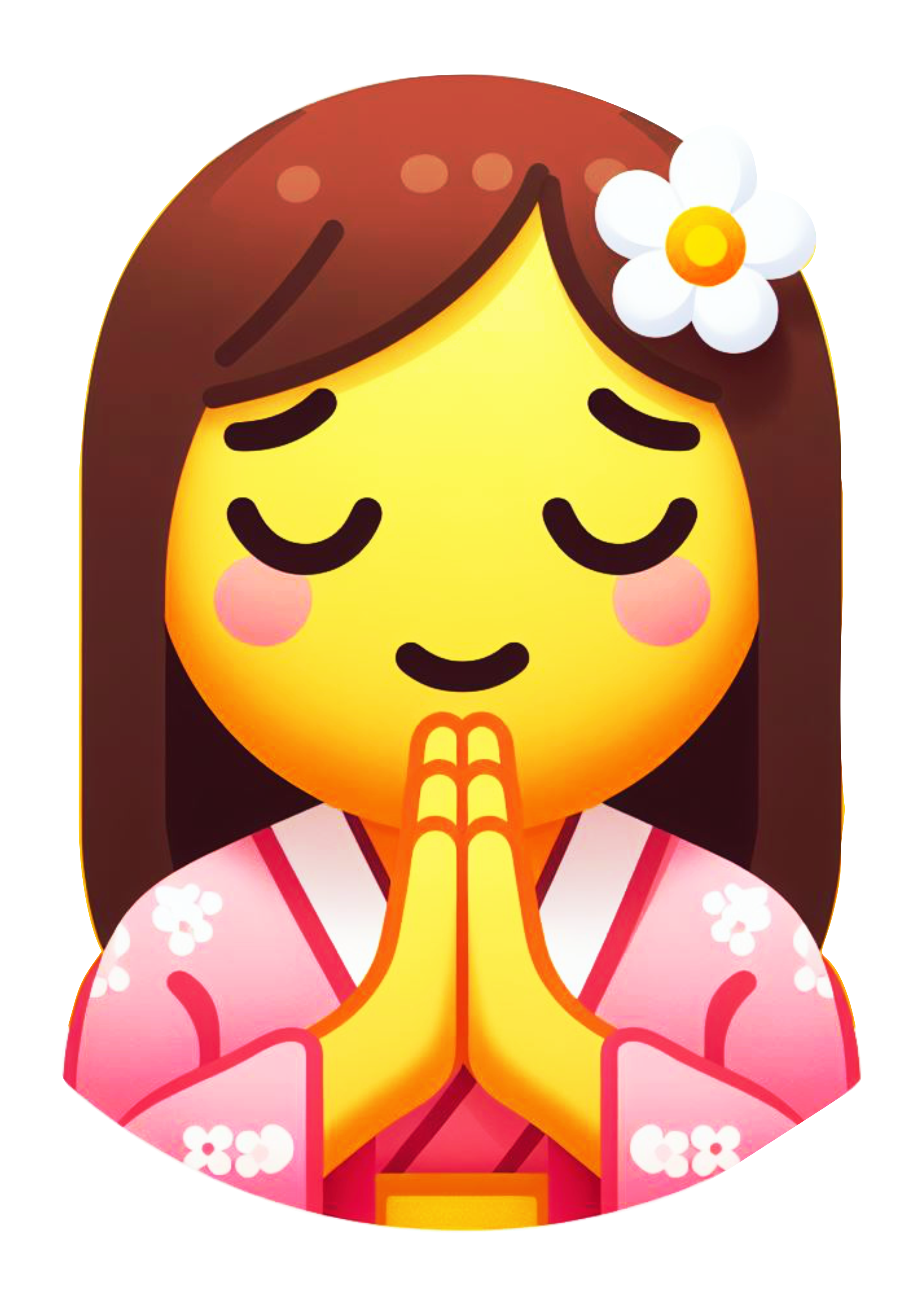 Praying Woman Emoji: Transparent PNG Image for Religious Use