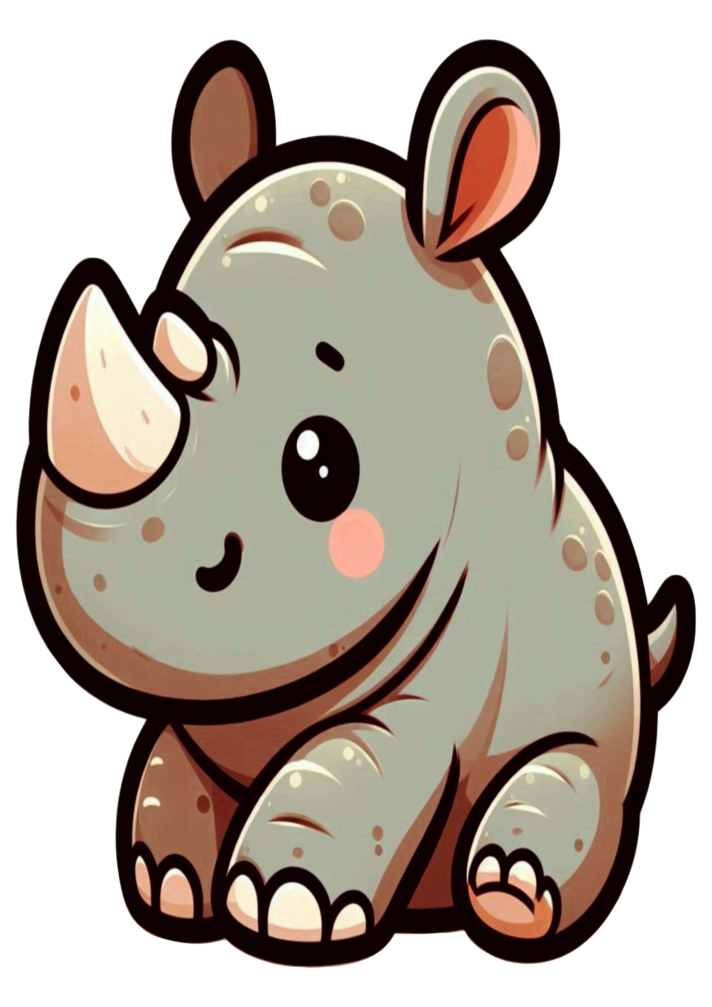 Rhinoceros Art: Perfect for Safari-Themed Designs PNG