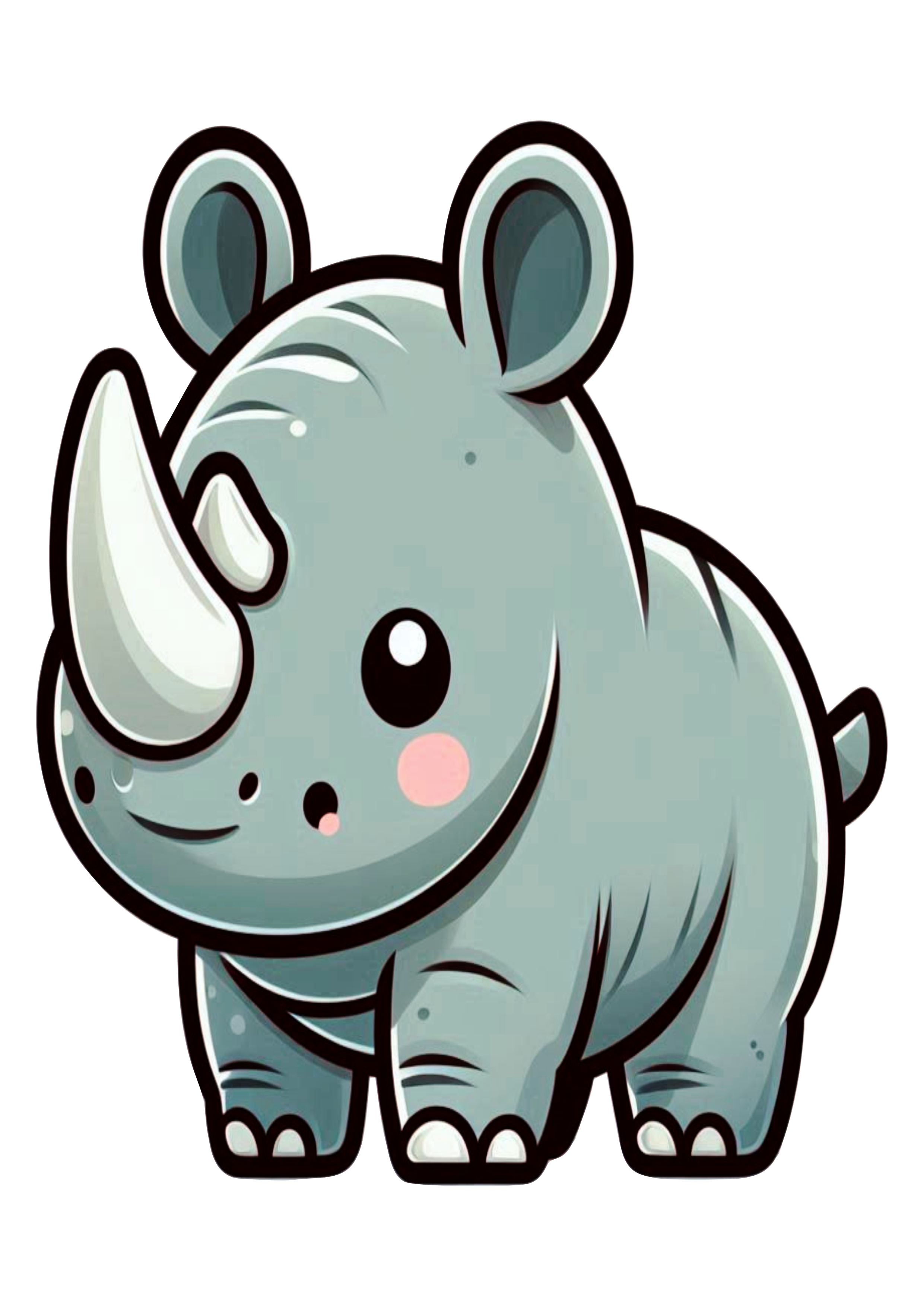 Rhinoceros PNG Image for Decorations and Projects