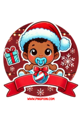 round sticker baby christmas costume3