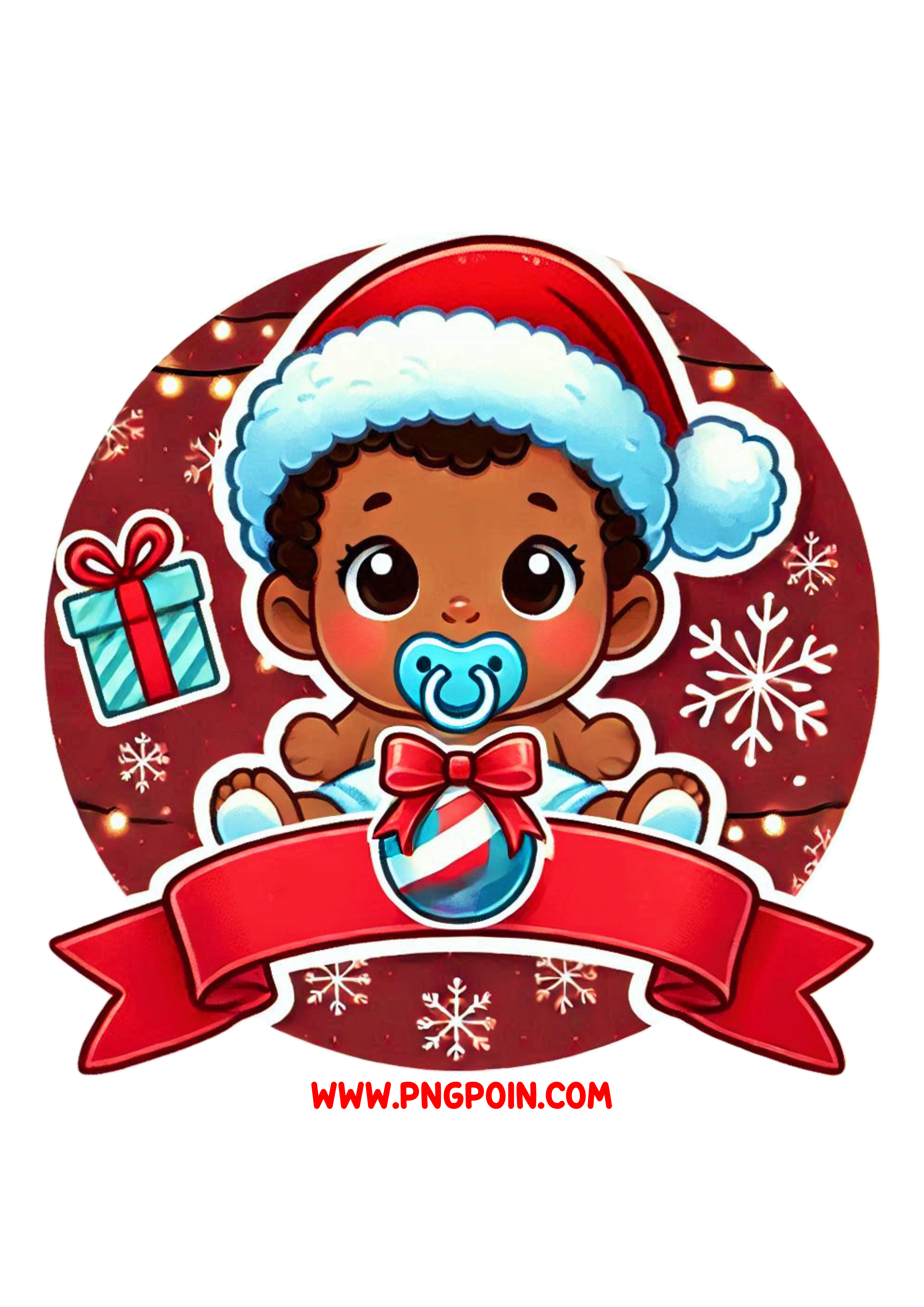 Baby in Christmas Outfit: Inspiration for Parties and Stickers PNG