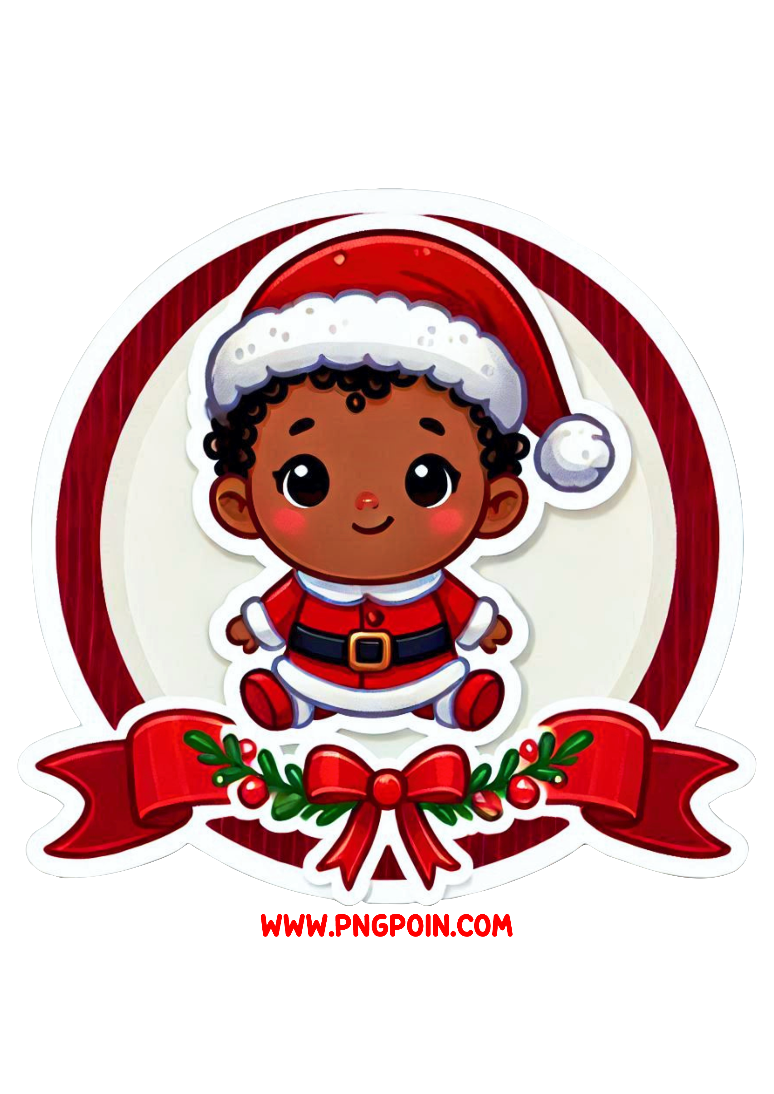 Adorable Christmas Baby PNG