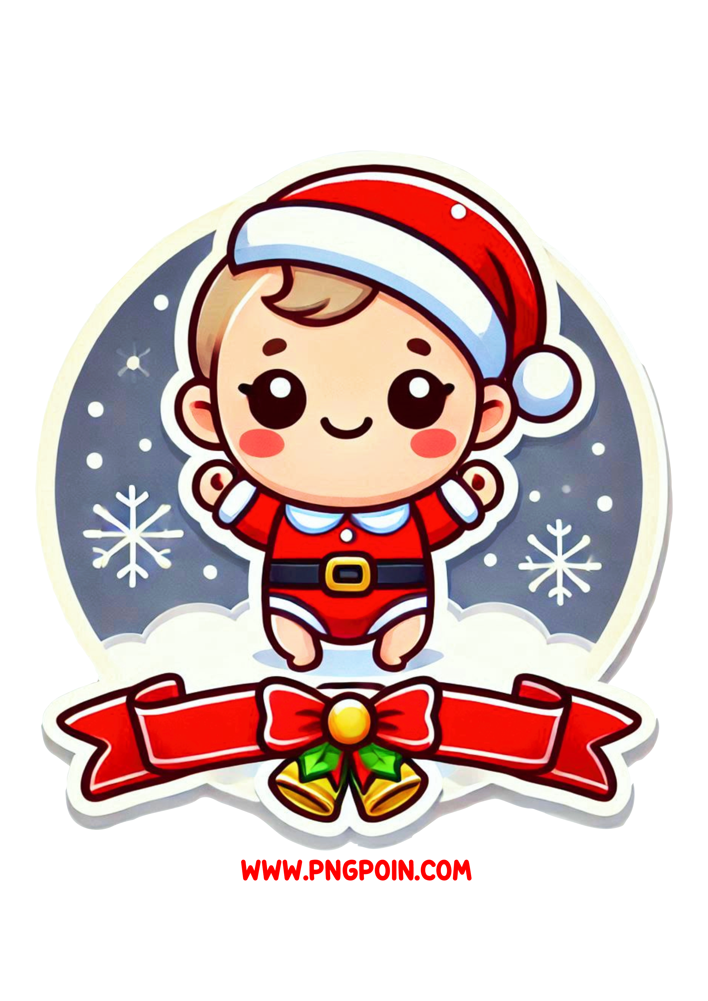 Adorable Christmas Baby: PNG Design for Decorations and Graphics