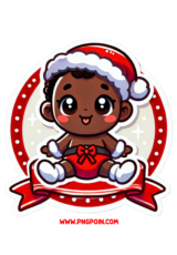 round sticker baby christmas costume7