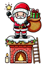 santa claus simple drawing christmas7