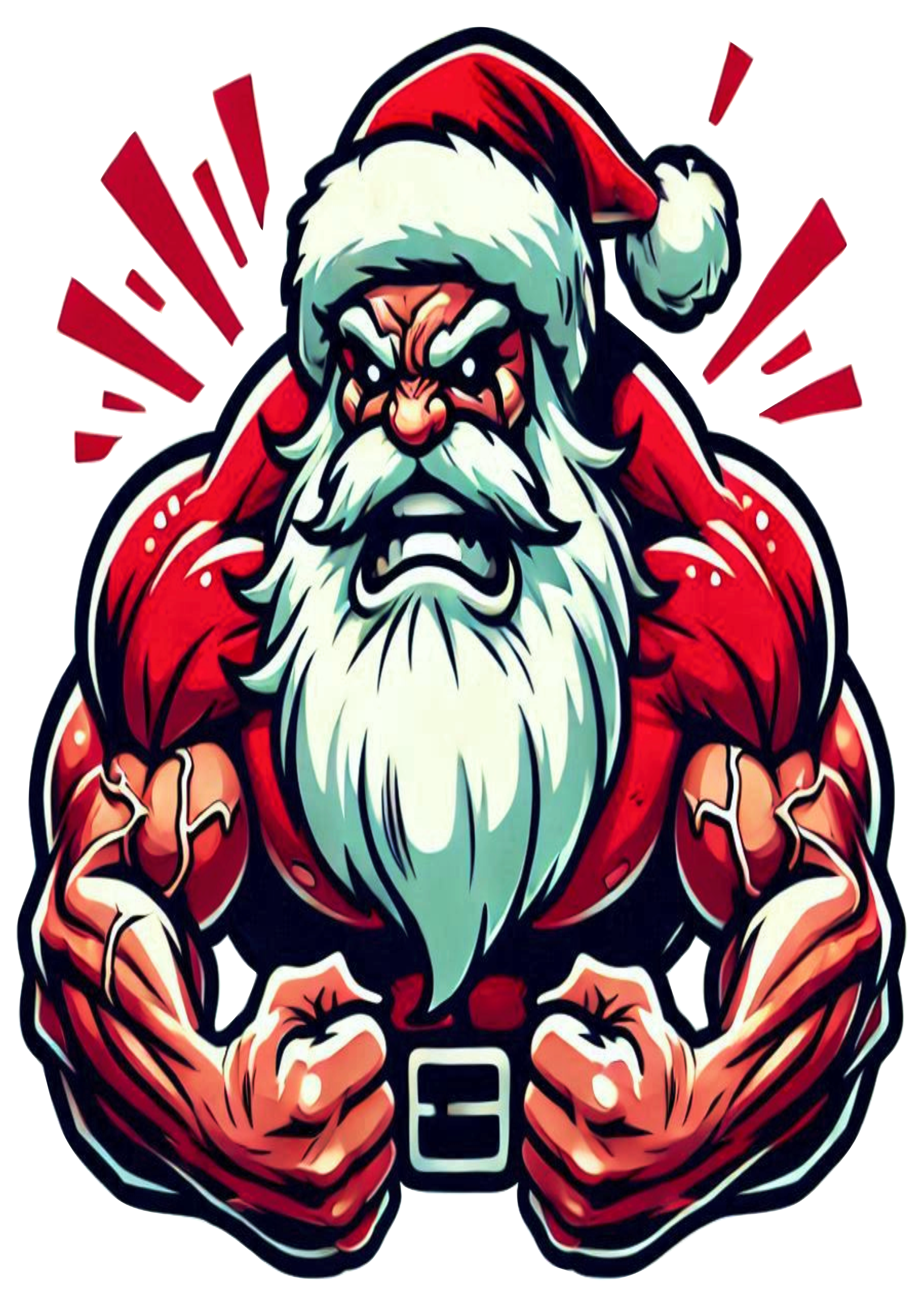 Santa Claus Fitness: PNG Image for Unique Decorations