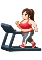 woman walking in treadmill1