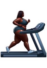 woman walking in treadmill3