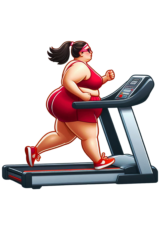 woman walking in treadmill4