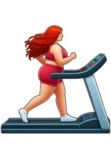 woman walking in treadmill5