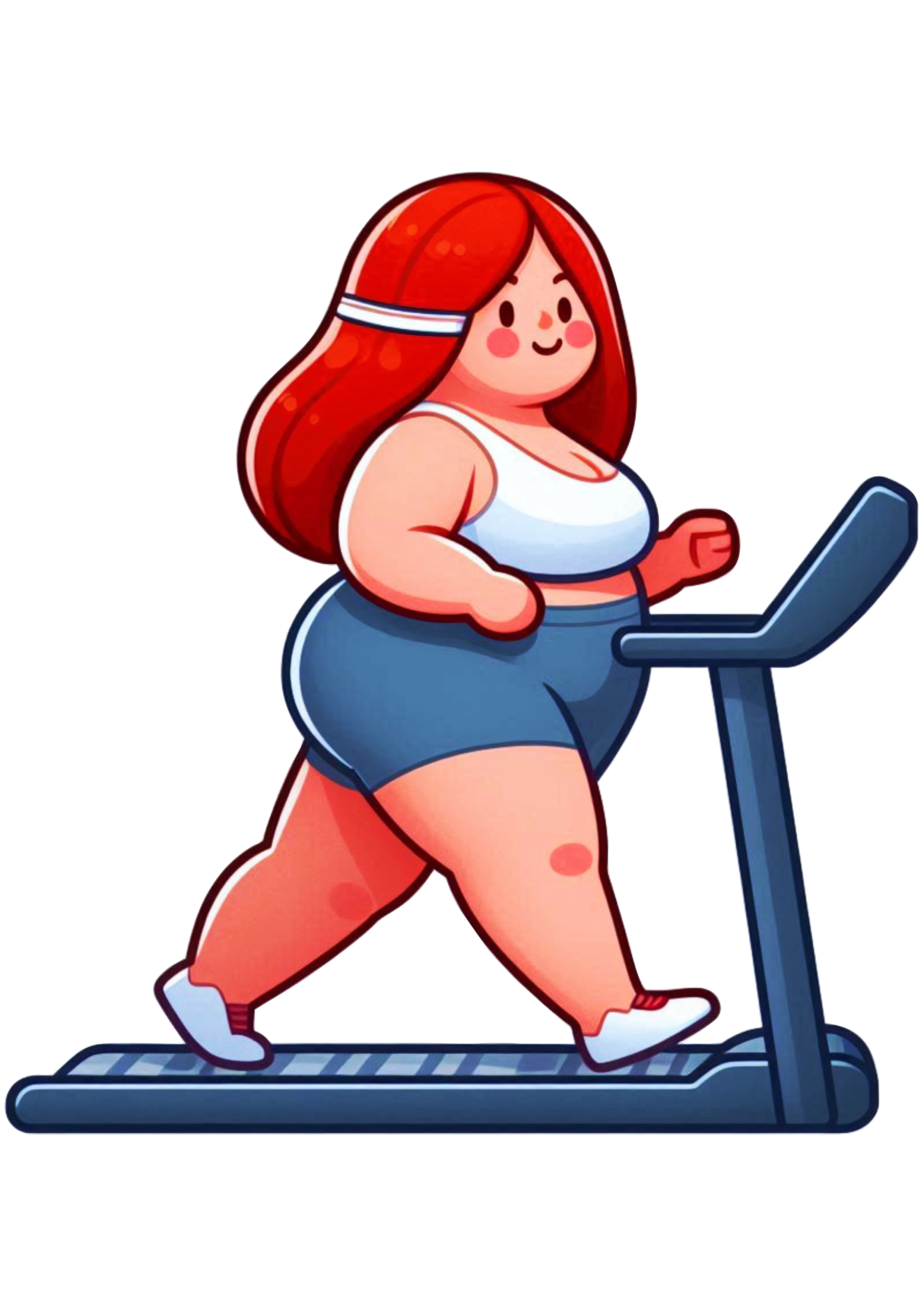 Plus Size Woman Working Out PNG