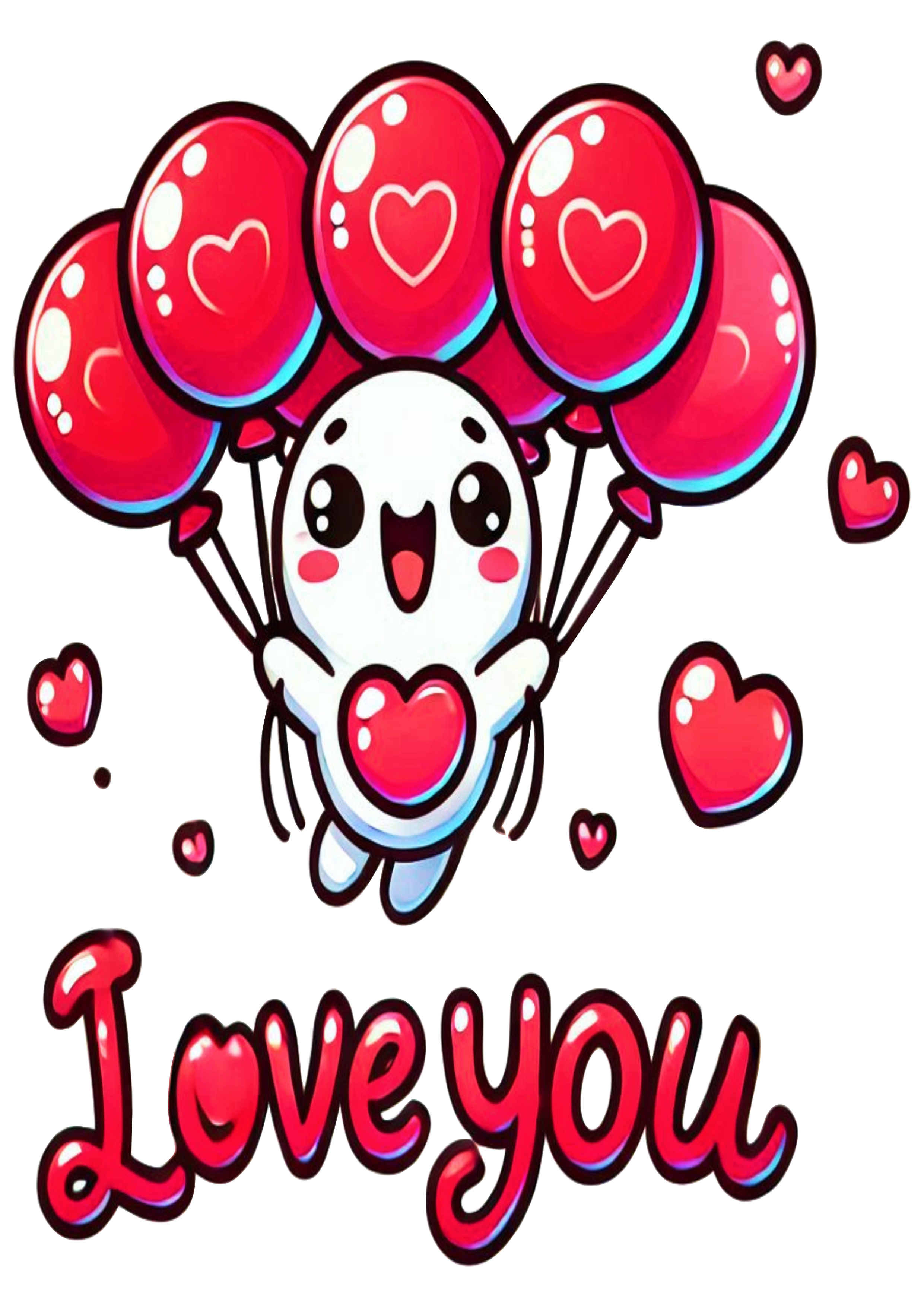 Cute Valentine’s Day Balloons PNG