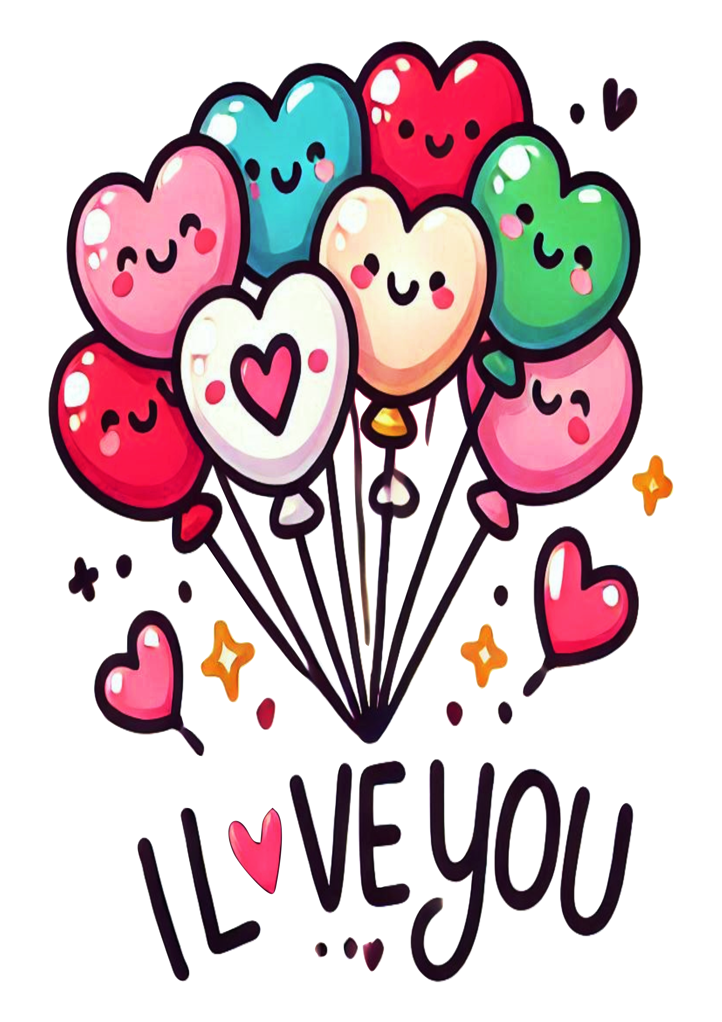 Celebrate Love with Cute Balloons: Valentine’s Day PNG Art