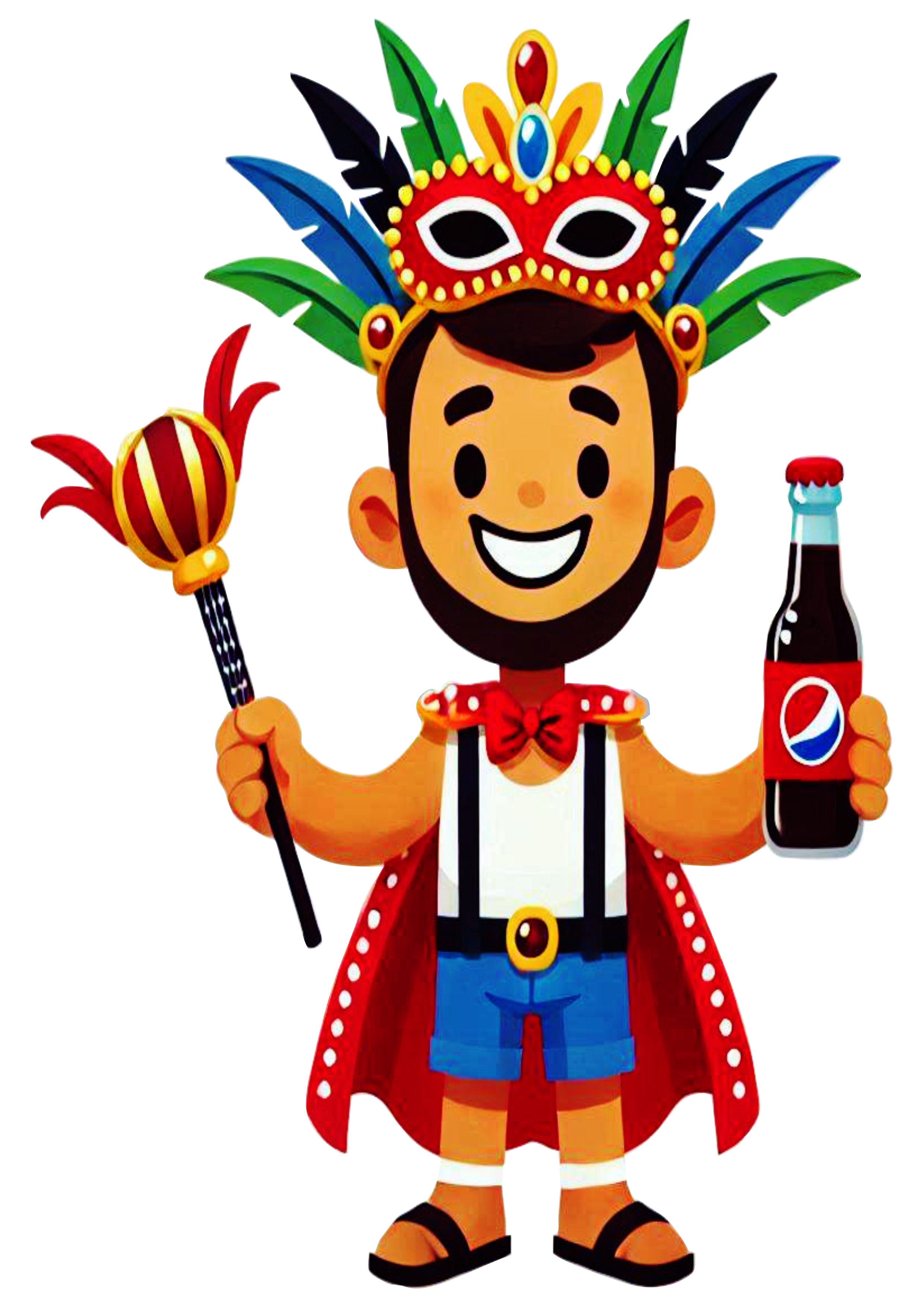 Brazilian carnival costume decoration cartoon PNG