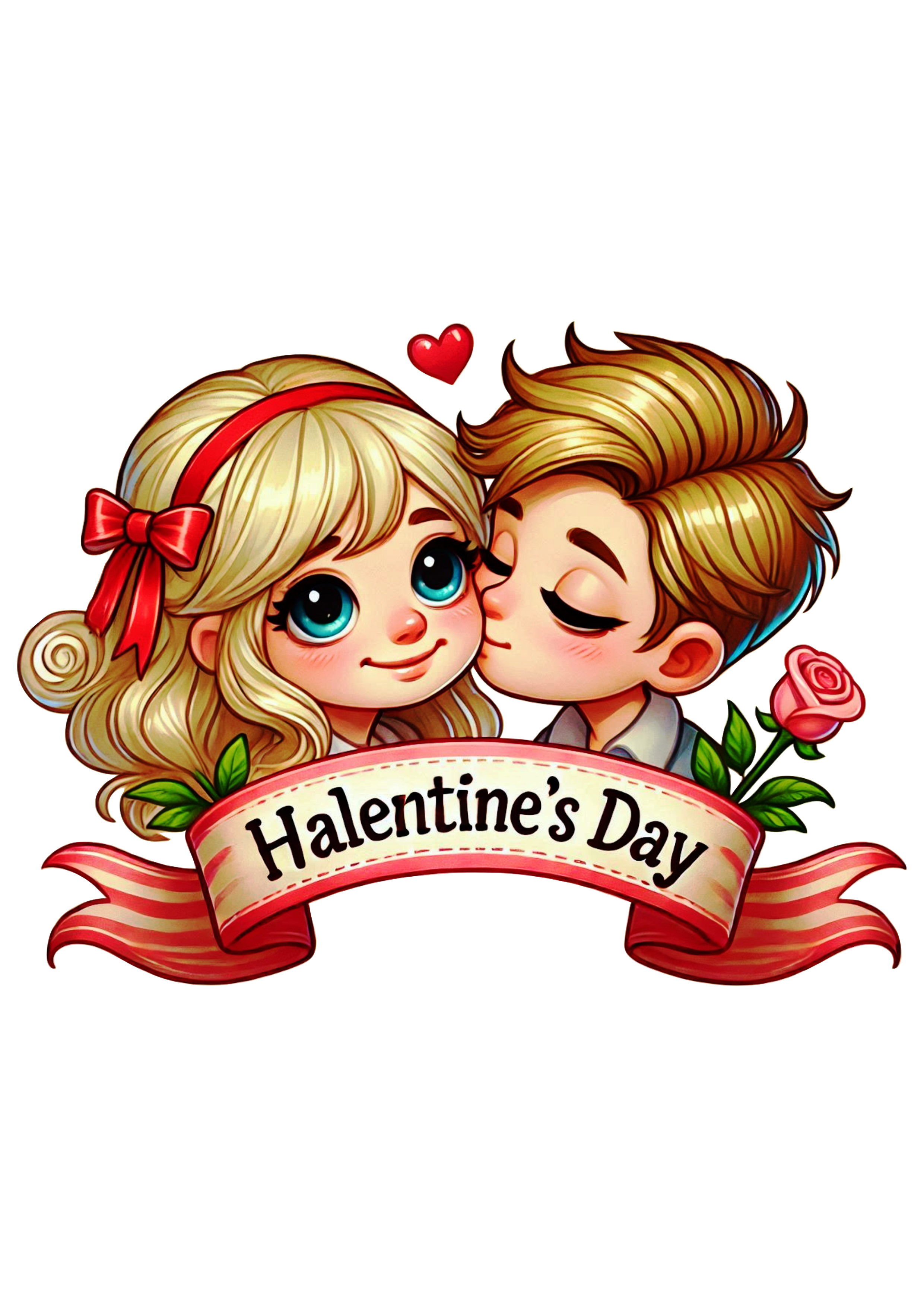 Happy Valentine’s Day Cake Topper PNG