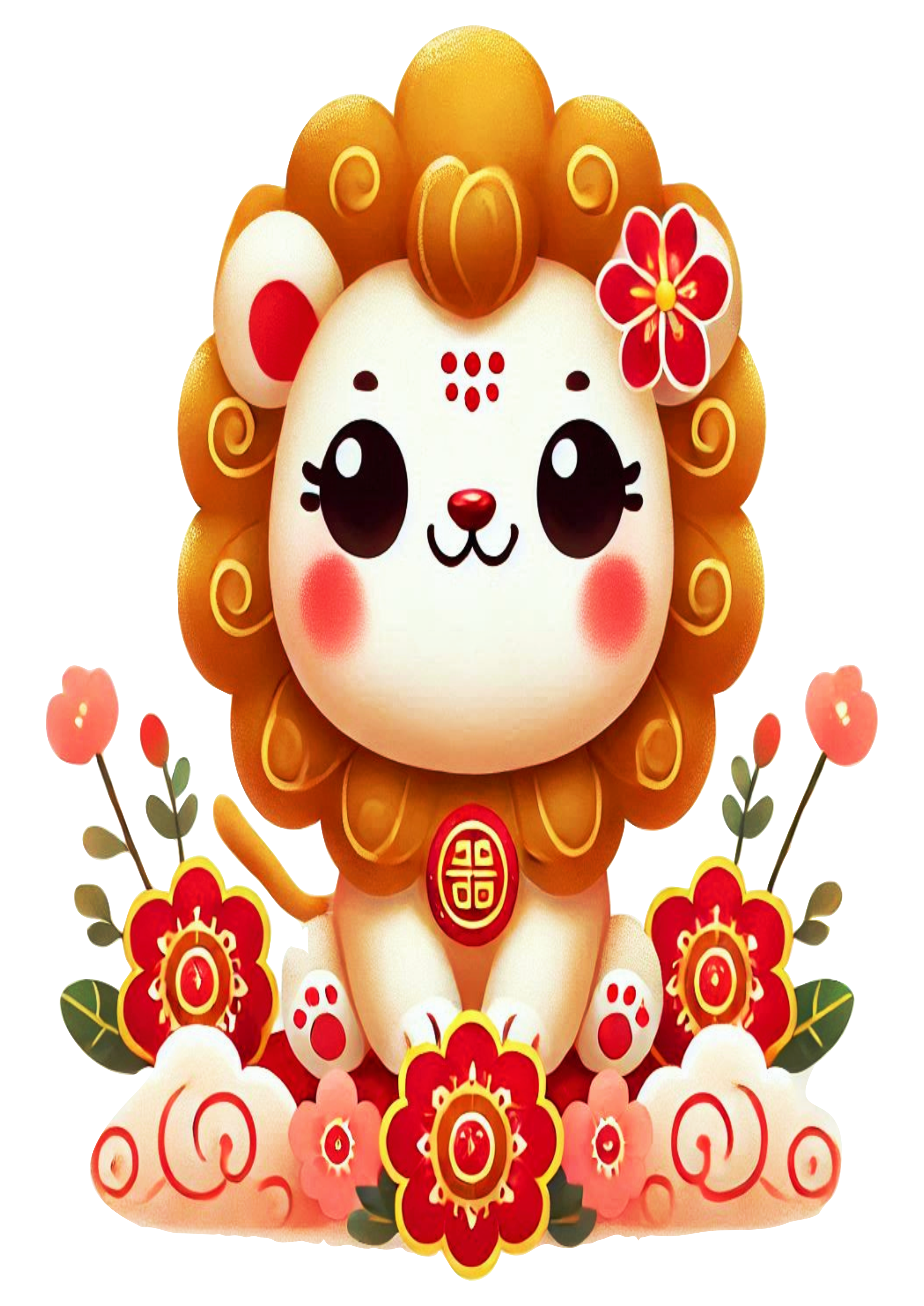 Decorative Chinese New Year Lion PNG