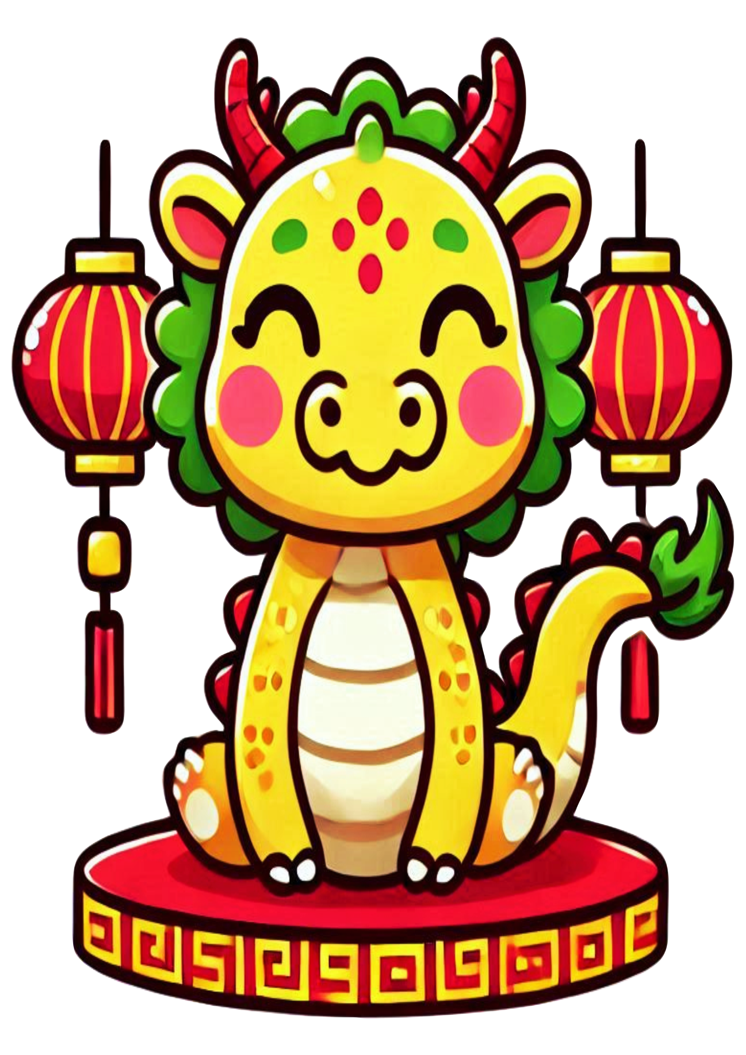 Dragon Illustration for Chinese New Year: Perfect for Designs PNG