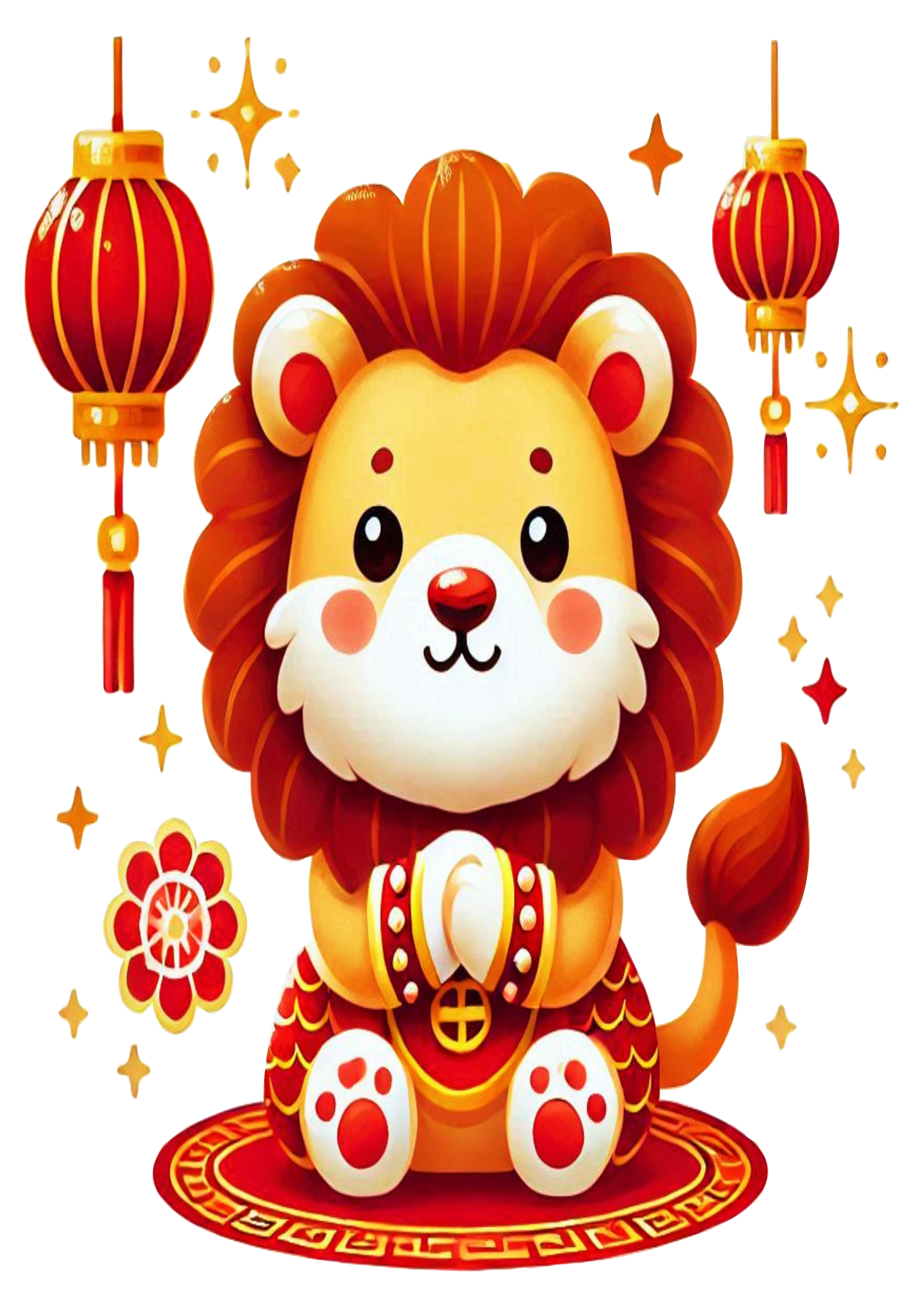 Chinese New Year Lion Image in PNG: Perfect for Arts and Decorations