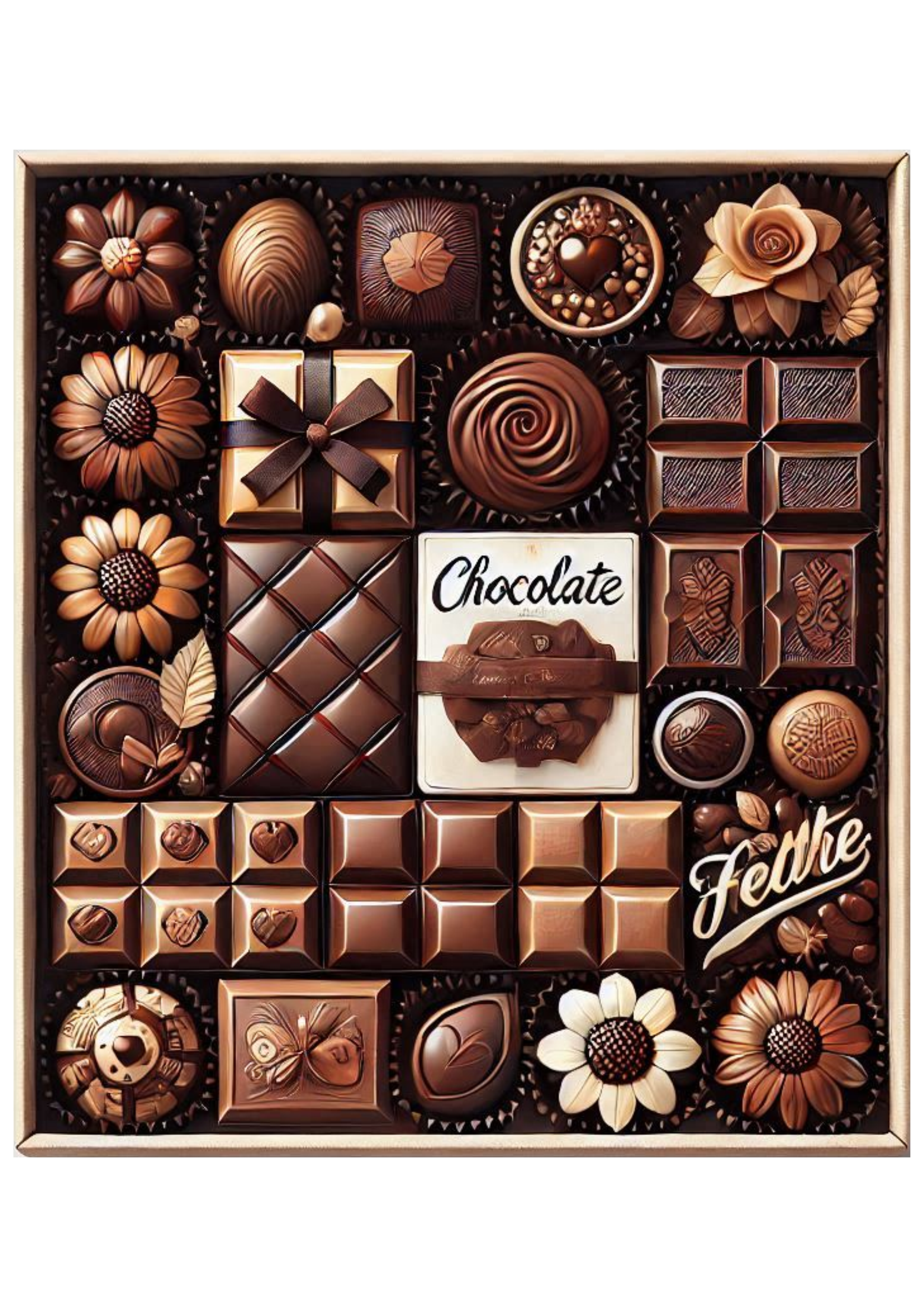 Chocolate Box Image: Perfect for Store Promotions and Art Projects PNG