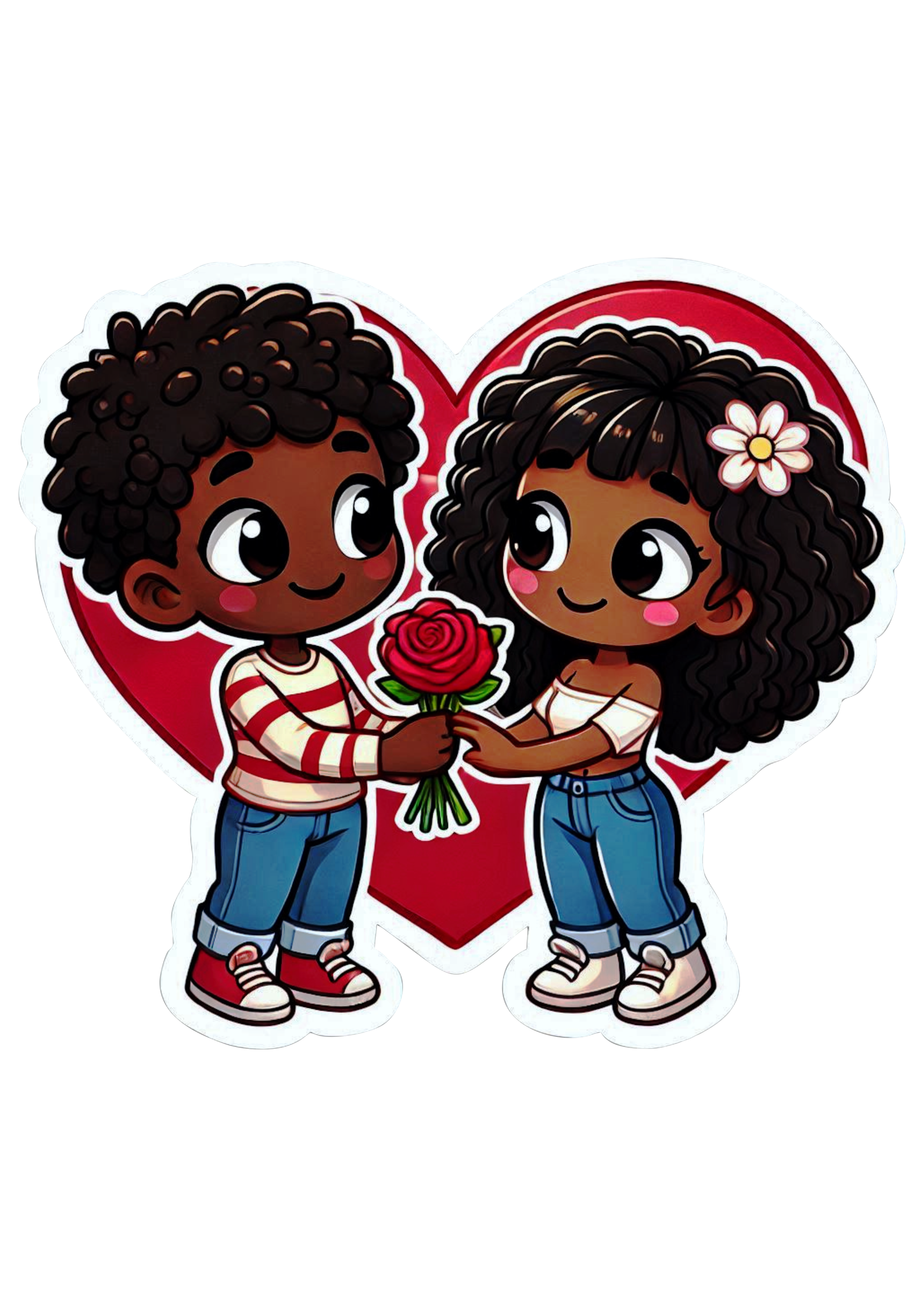 Romantic Heart Stickers PNG