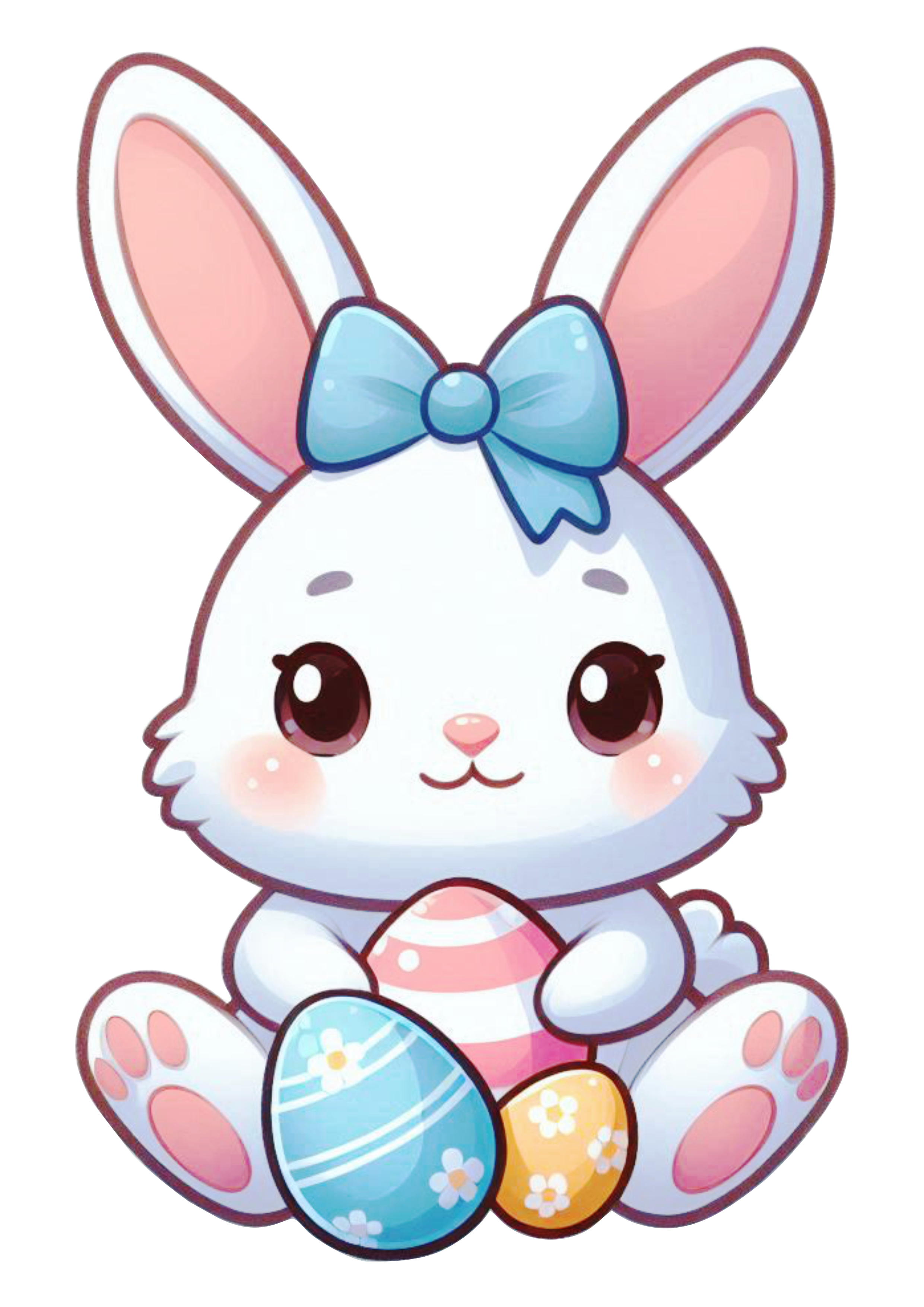 Little bunny easter egg transparent background PNG