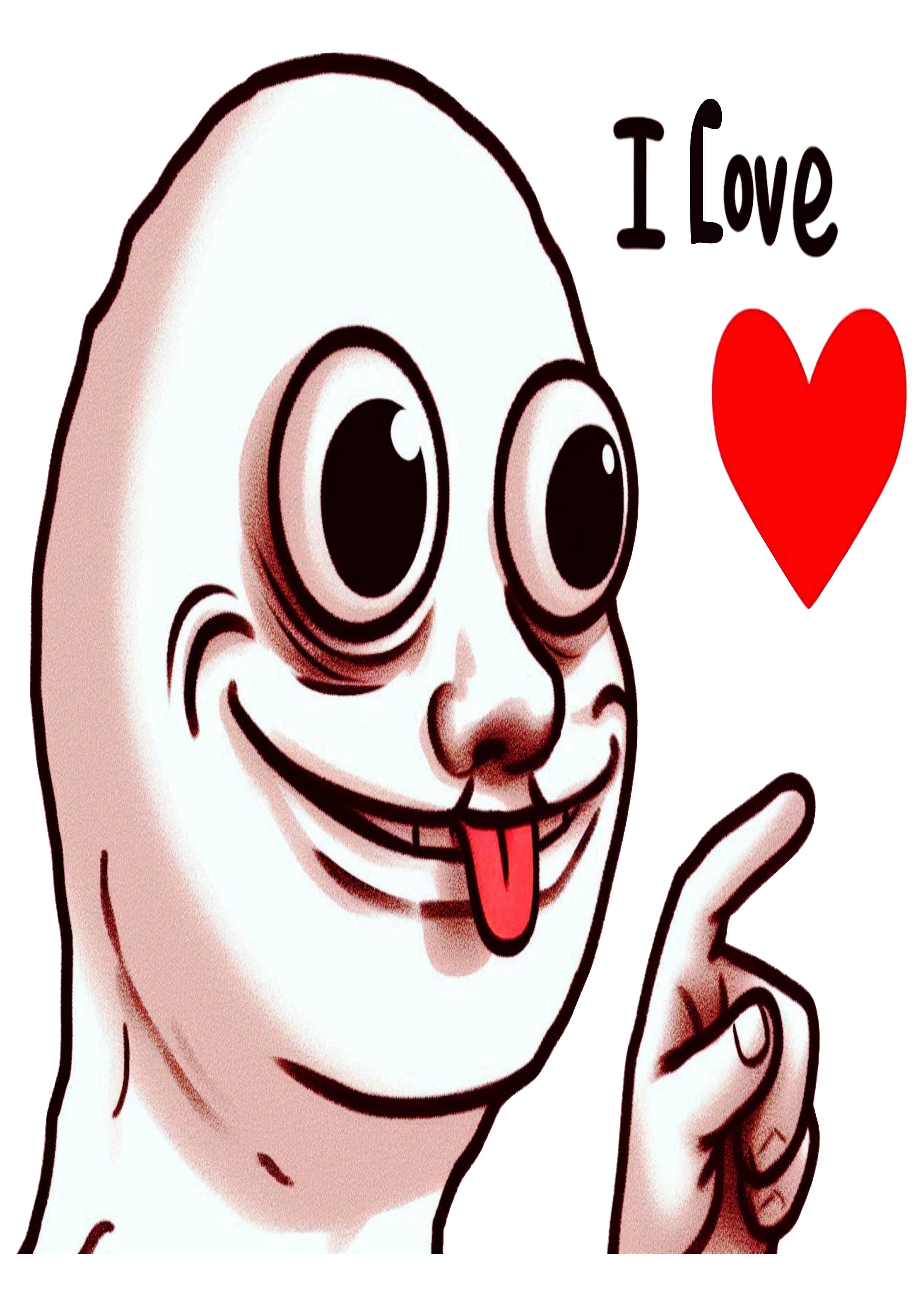 Derp Face Meme Image for Valentines Day Perfect for Laughs and Designs PNG