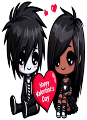 emo couple valentines day heart14