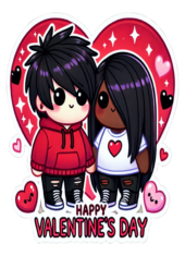 emo couple valentines day heart15