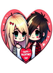 emo couple valentines day heart5