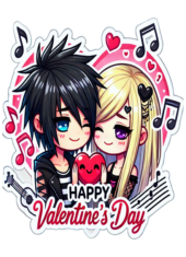 emo couple valentines day heart6