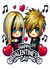 emo couple valentines day heart7