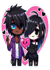 emo couple valentines day heart8