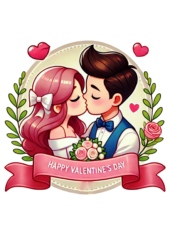 happy valentine’s day cut couple